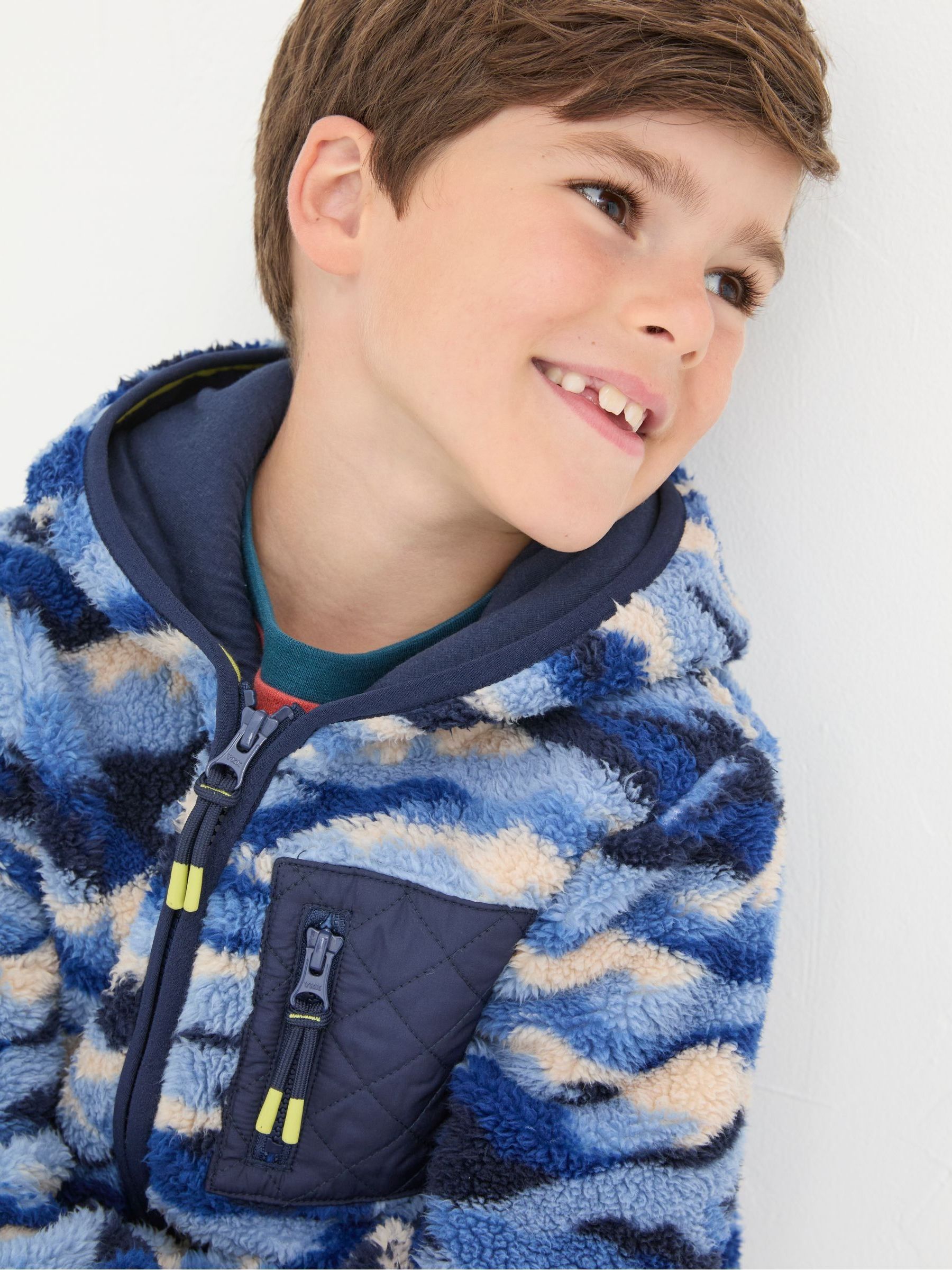 Blue Camo Zip Through Fleece - Image 4 of 5