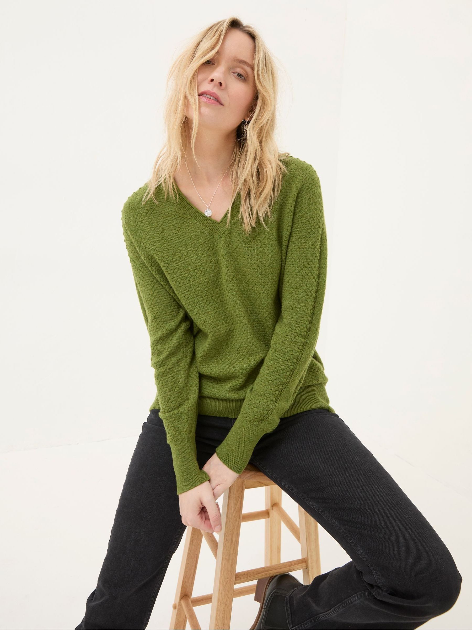 Arrabella Olive Green Jumper - Image 3 of 5