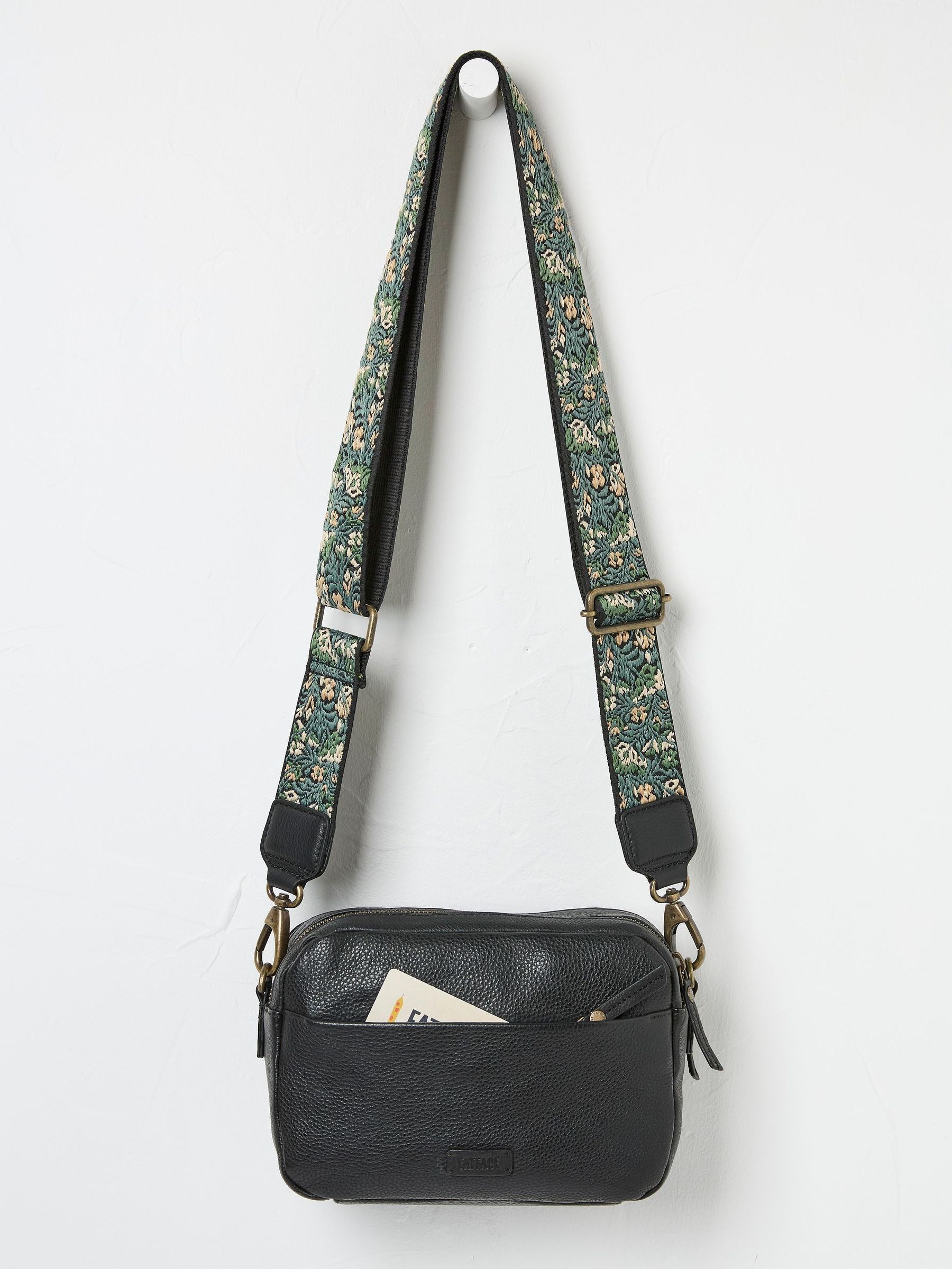 Oslo Black Camera Bag with Ornate Strap - Image 2 of 3