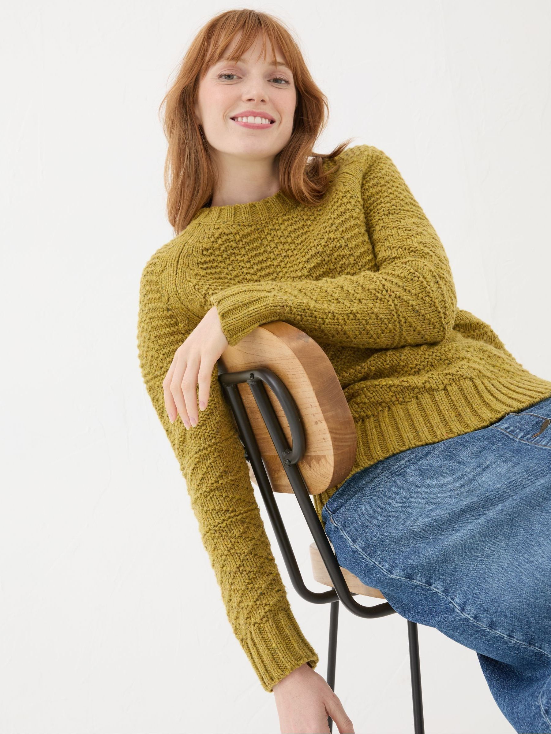 Green Texture Cable Jumper - Image 4 of 6