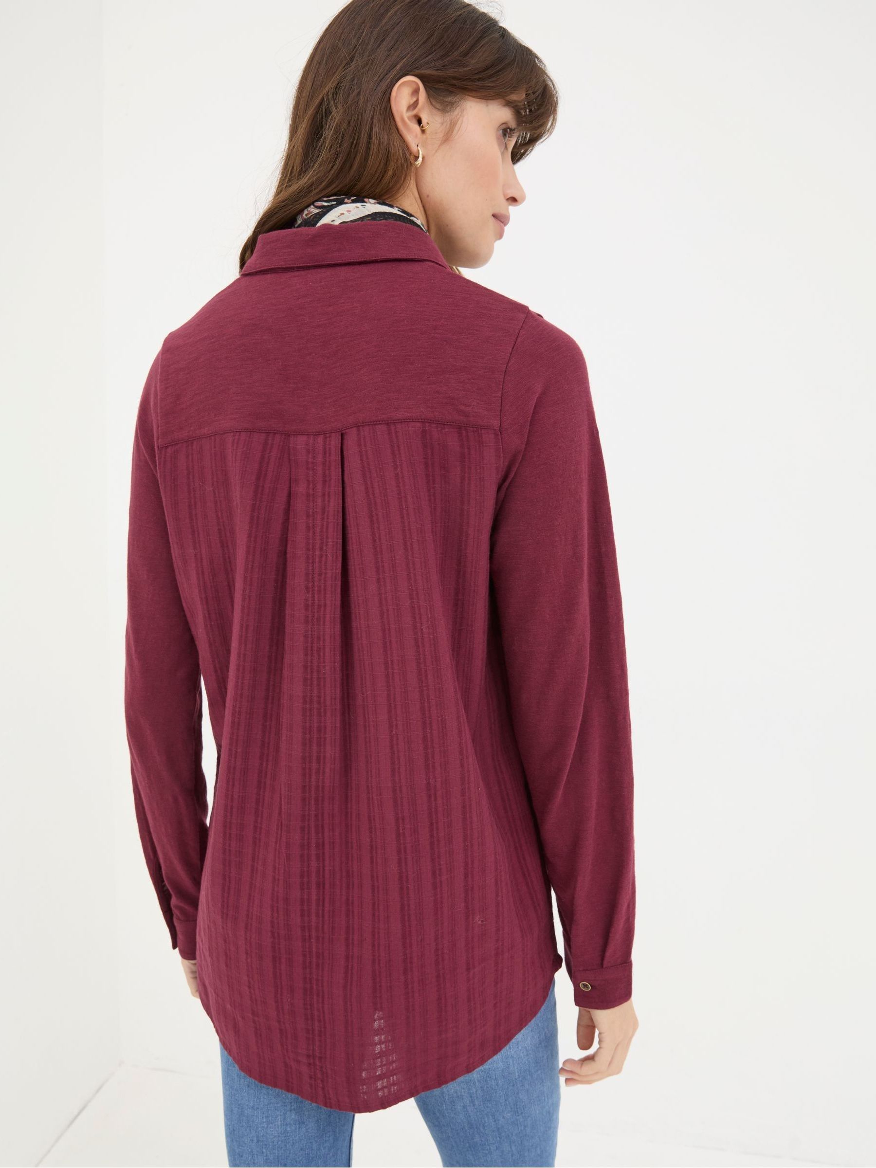 Sammy Burgundy Red Shirt Tunic - Image 2 of 6