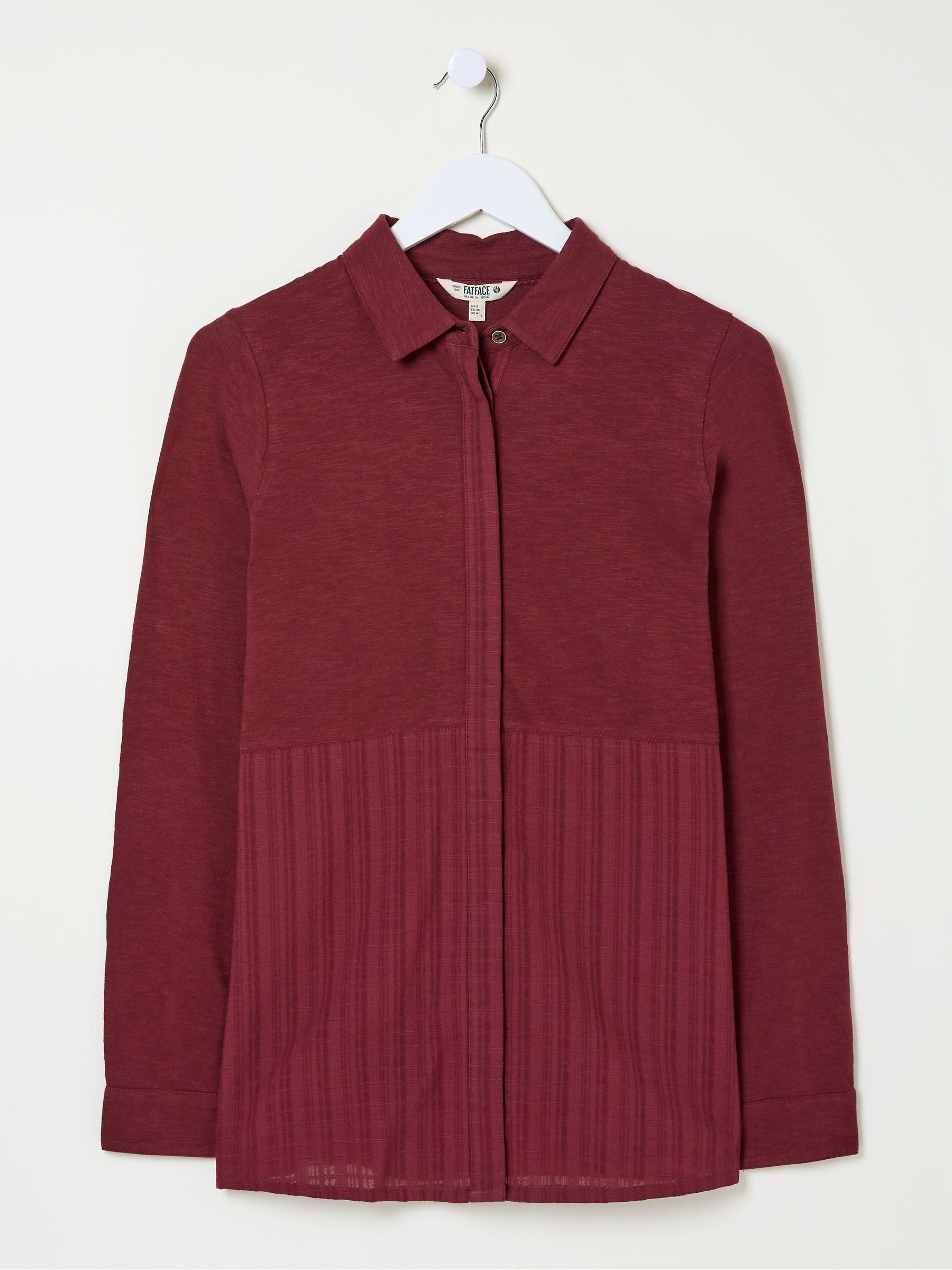 Sammy Burgundy Red Shirt Tunic - Image 6 of 6