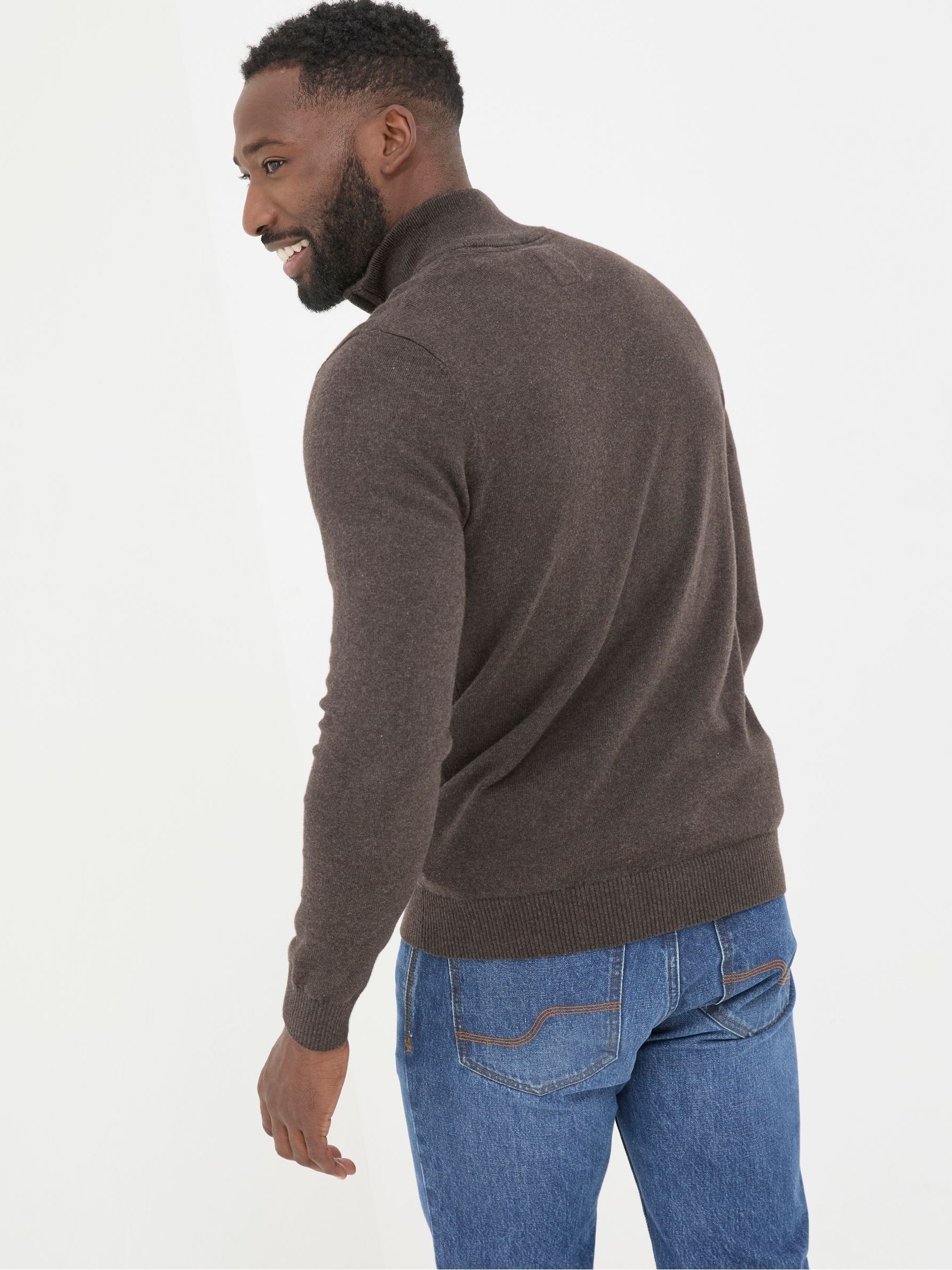 Rye Brown Half-Neck Jumper - Image 2 of 5