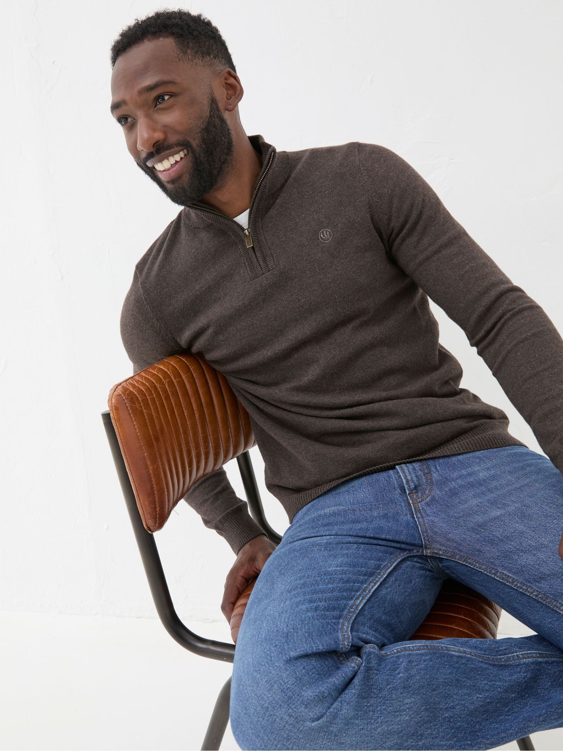 Rye Brown Half-Neck Jumper - Image 3 of 5