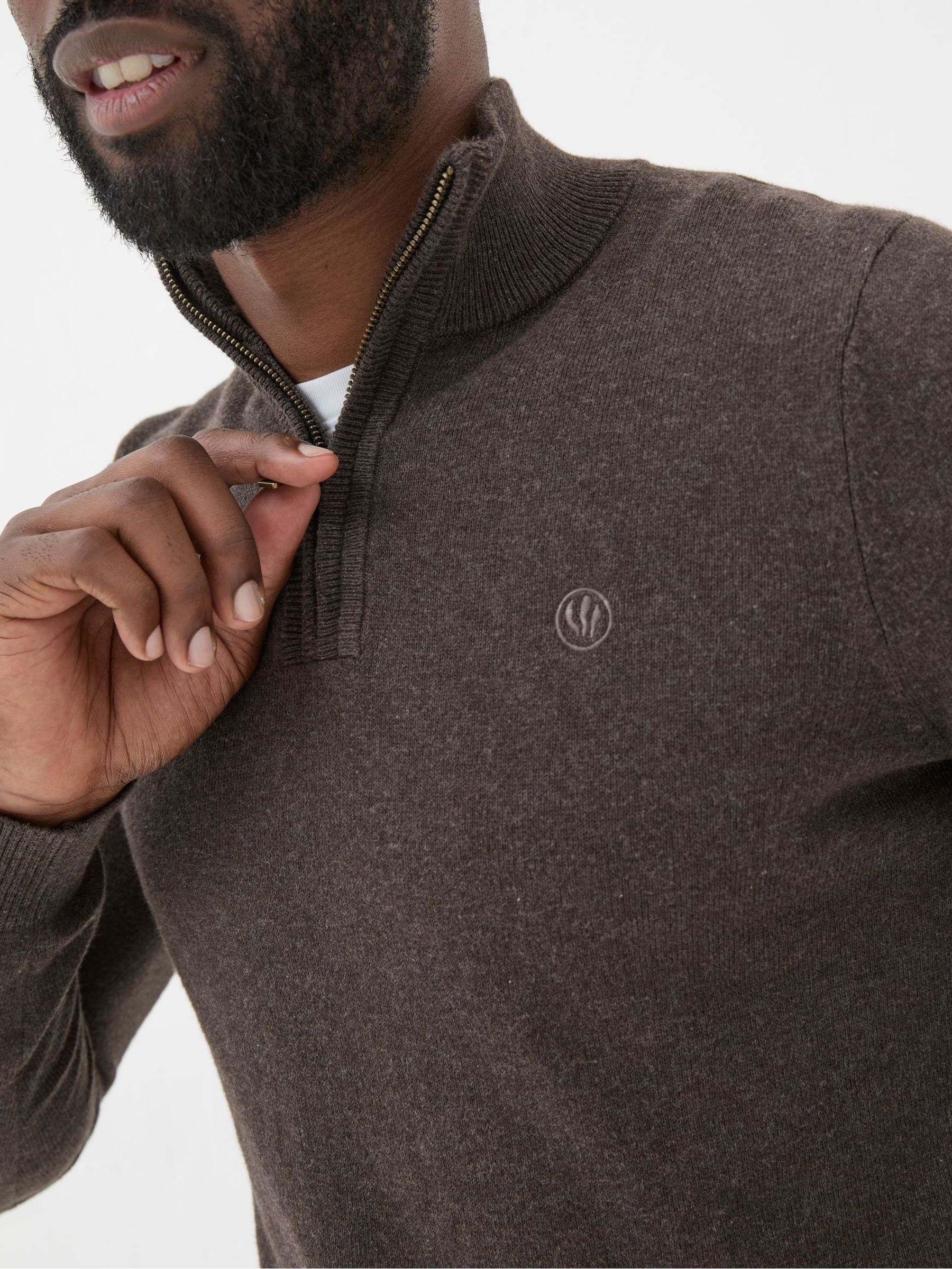 Rye Brown Half-Neck Jumper - Image 4 of 5