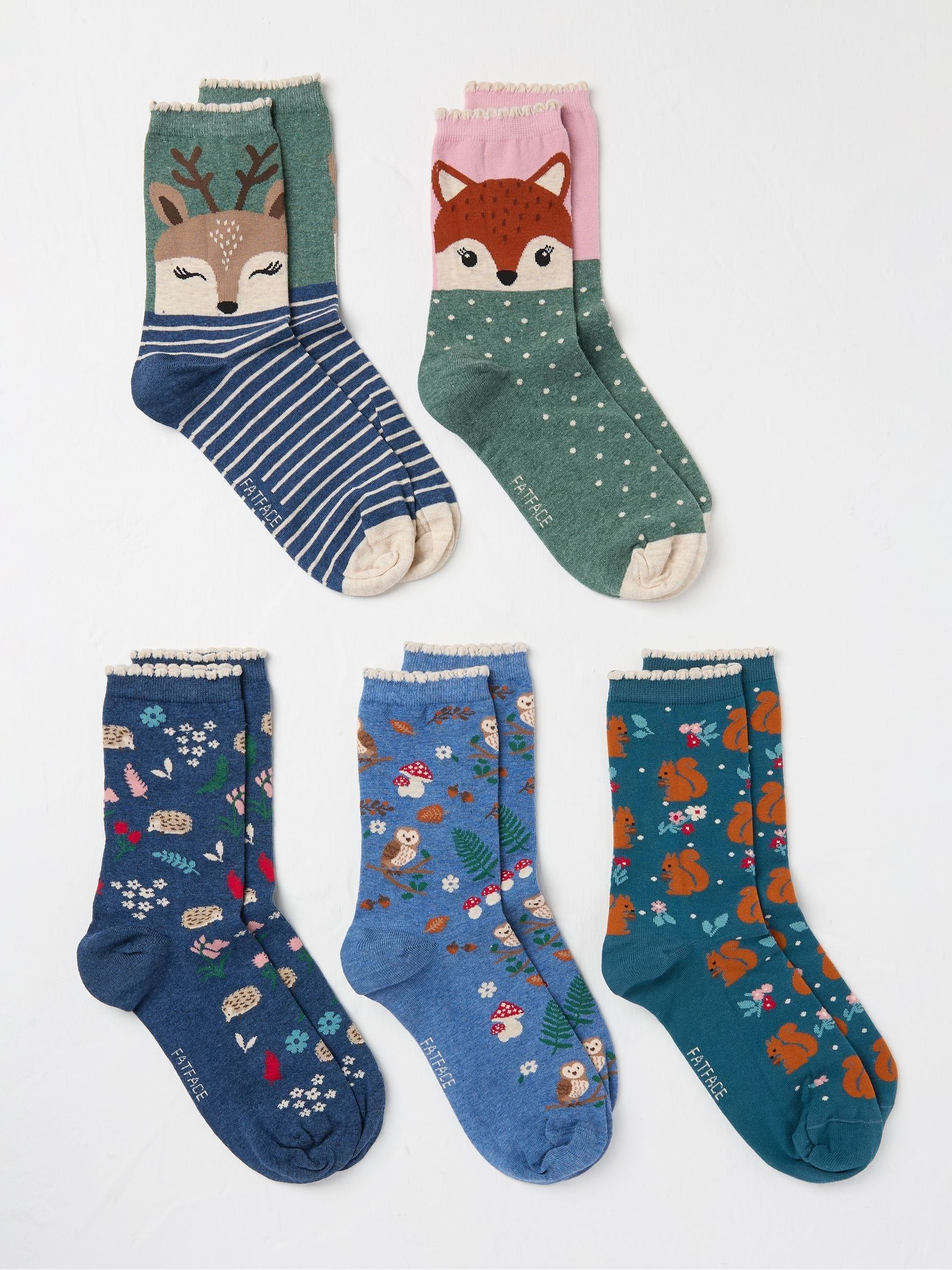 Woodland Women's Socks 5 Pack (size 4-7) - Image 2 of 2