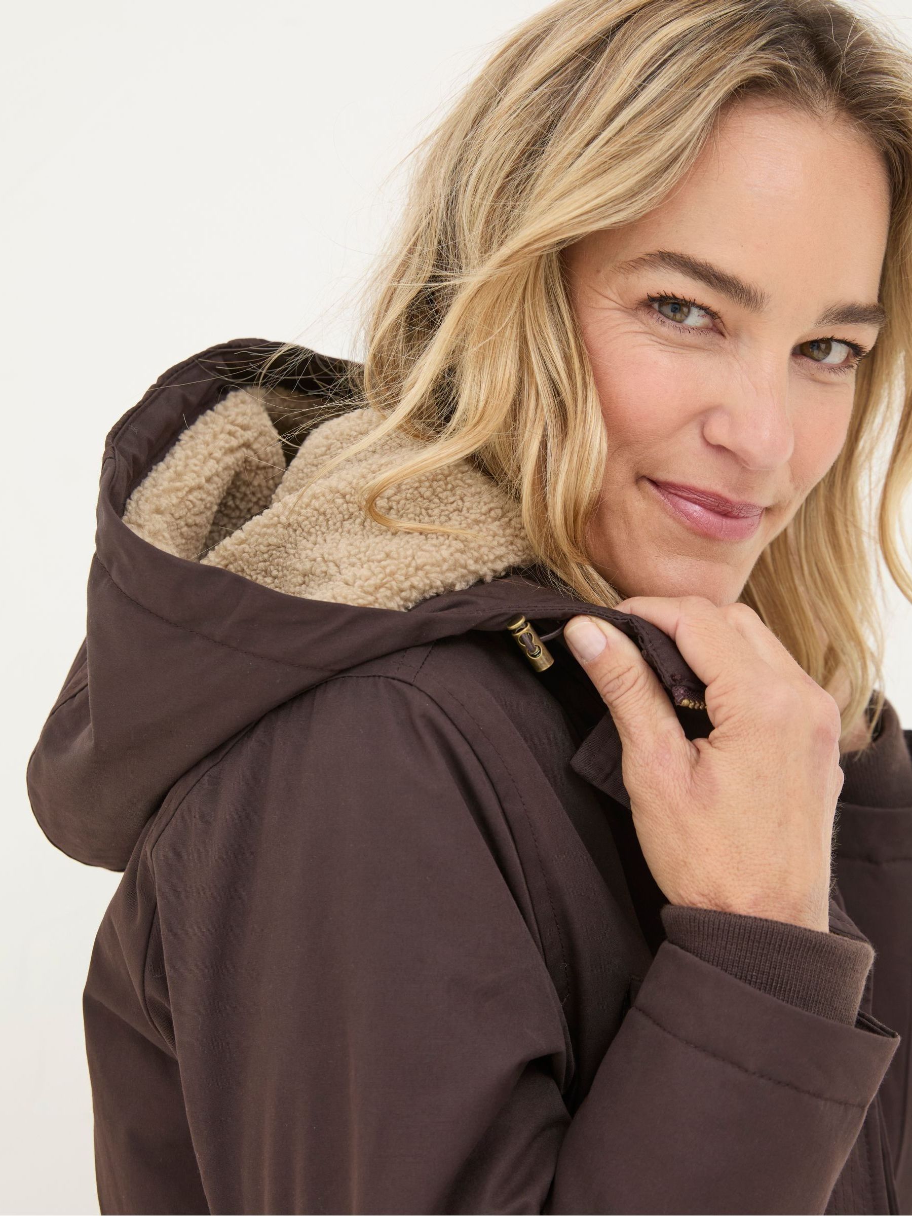 Petra Brown Parka Brown Coat - Image 5 of 6