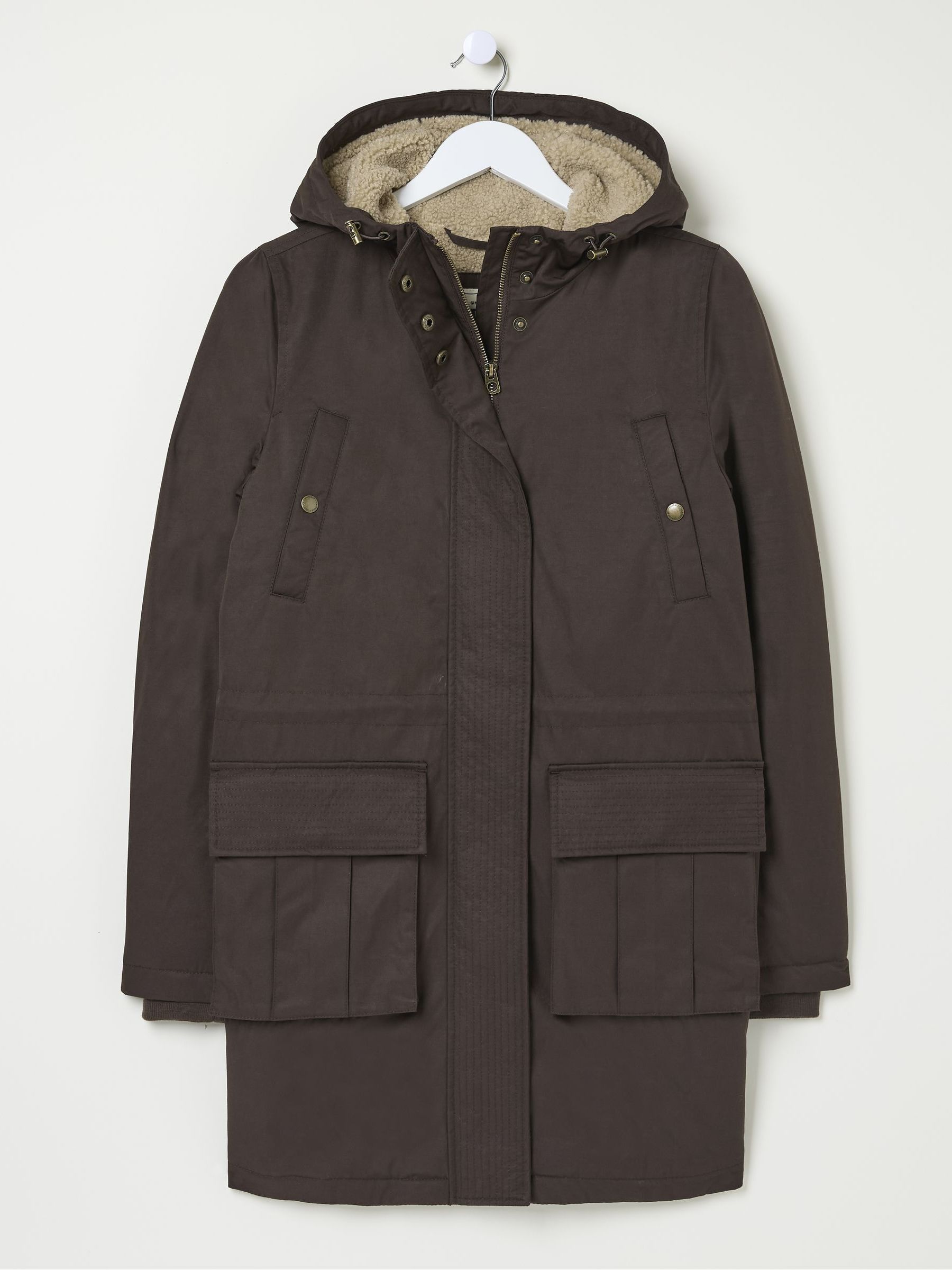 Petra Brown Parka Brown Coat - Image 6 of 6
