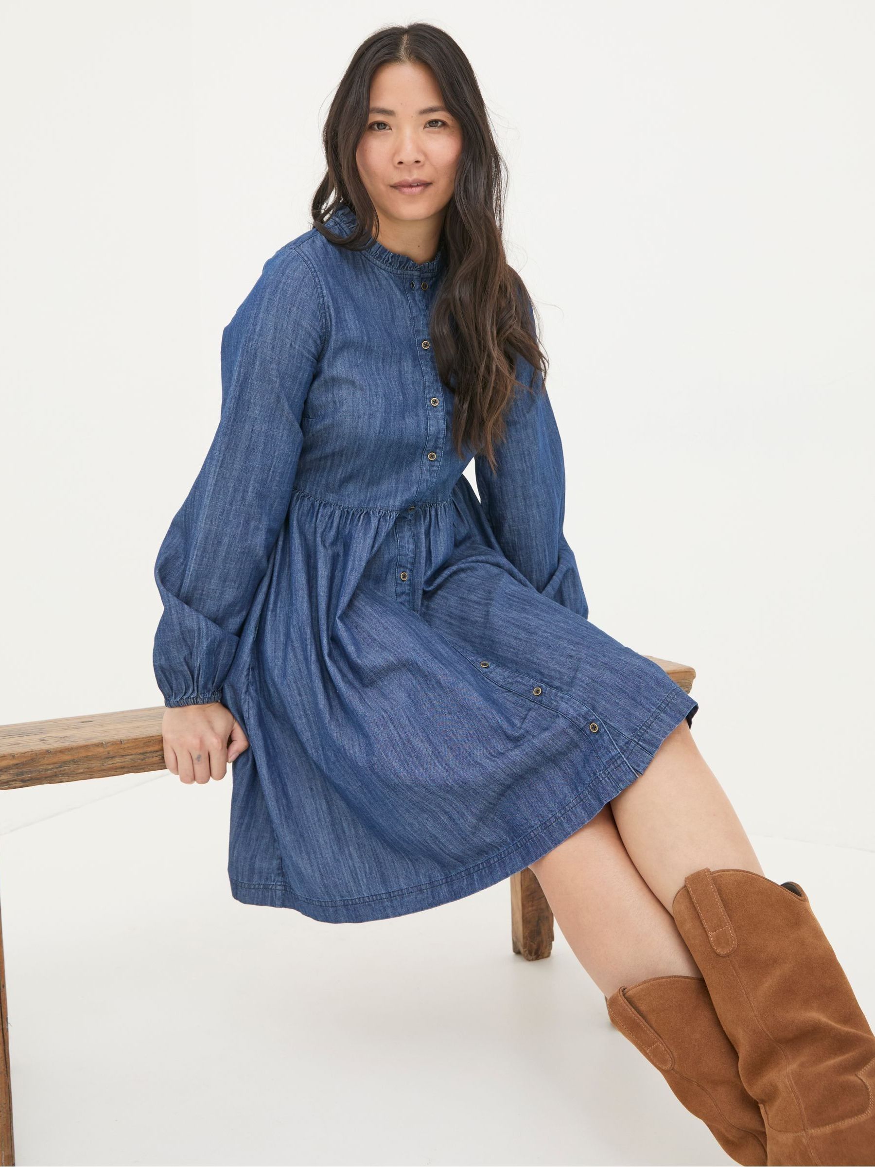 Corrie Blue Denim Dress - Image 3 of 6