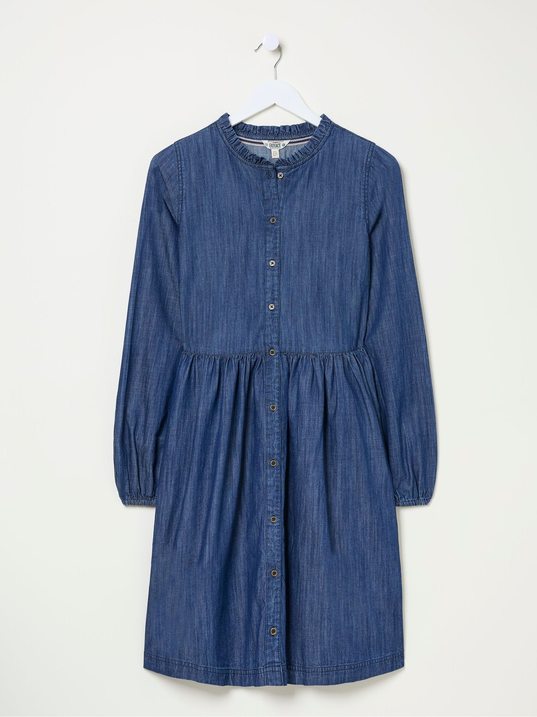 denim dress fat face Maria Blue Denim Midi Dress