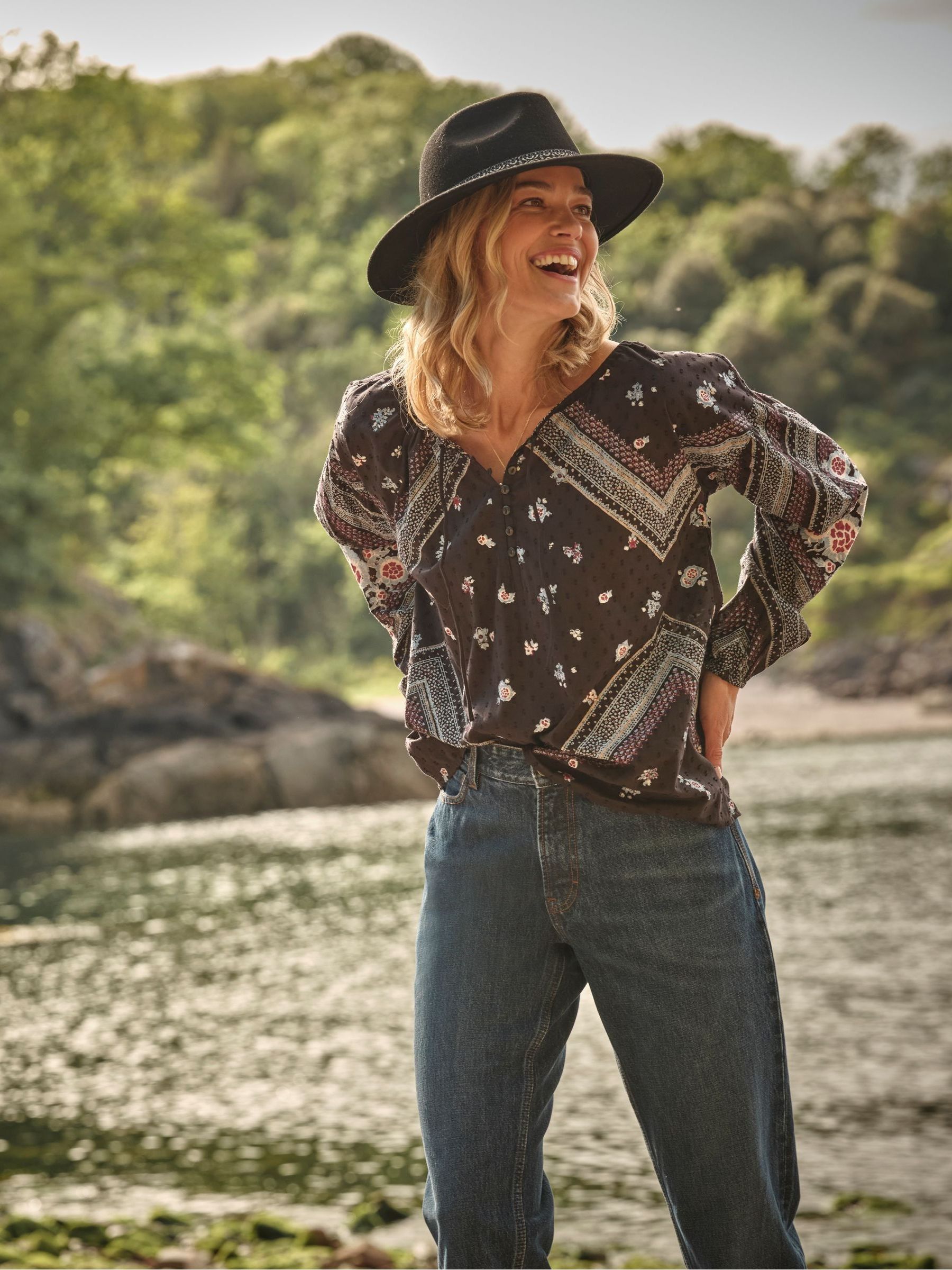 Ishana Black Frontier Blouse - Image 1 of 6