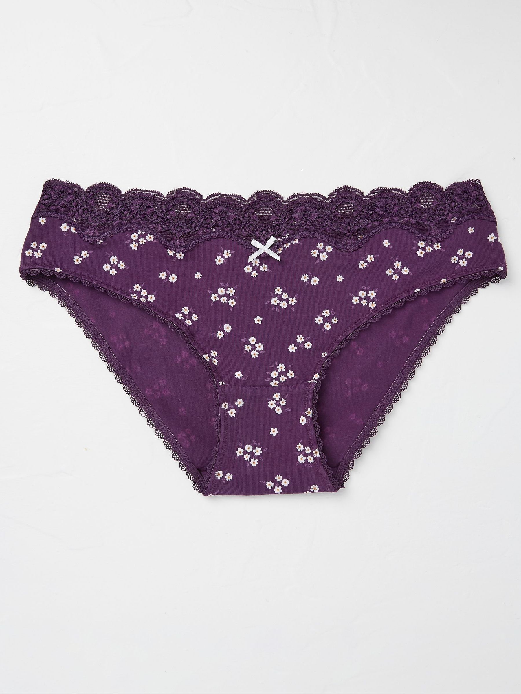 Freya Purple Floral Mini Knickers - Image 1 of 2