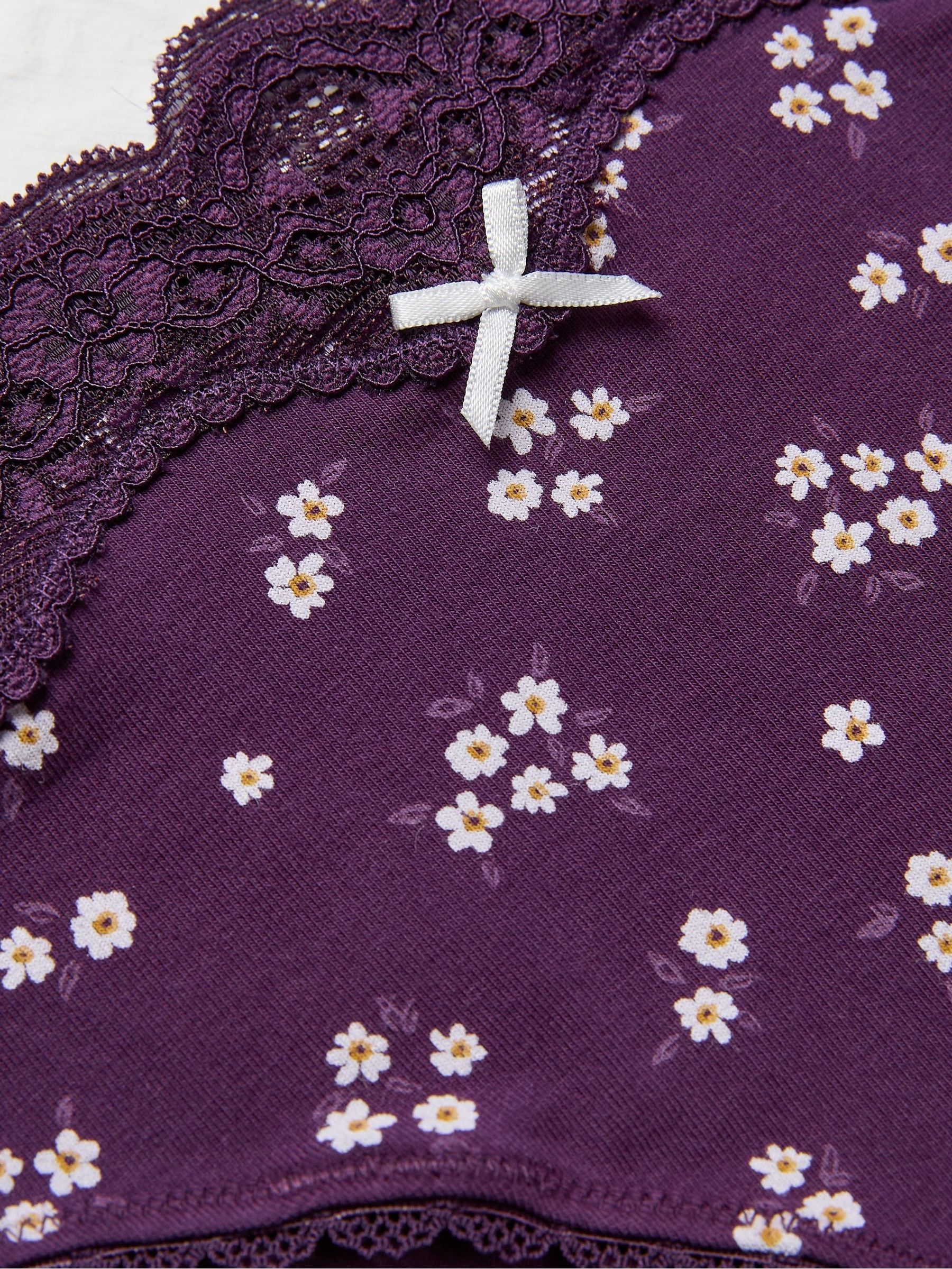 Freya Purple Floral Mini Knickers - Image 2 of 2