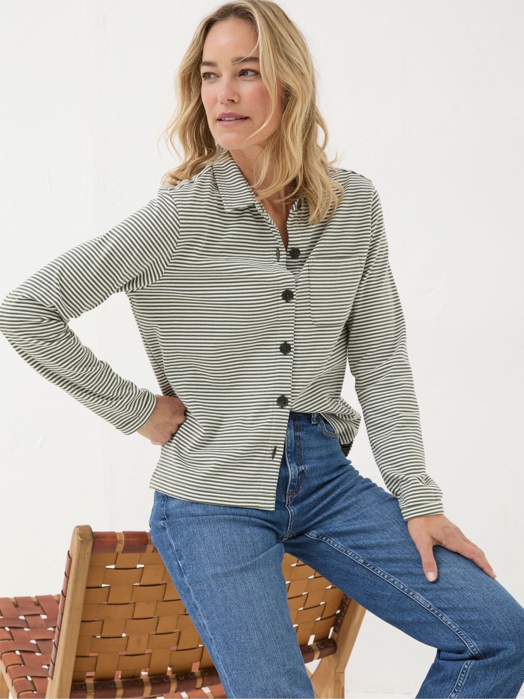 Jess Green Striped Shirt - Image 3 of 5
