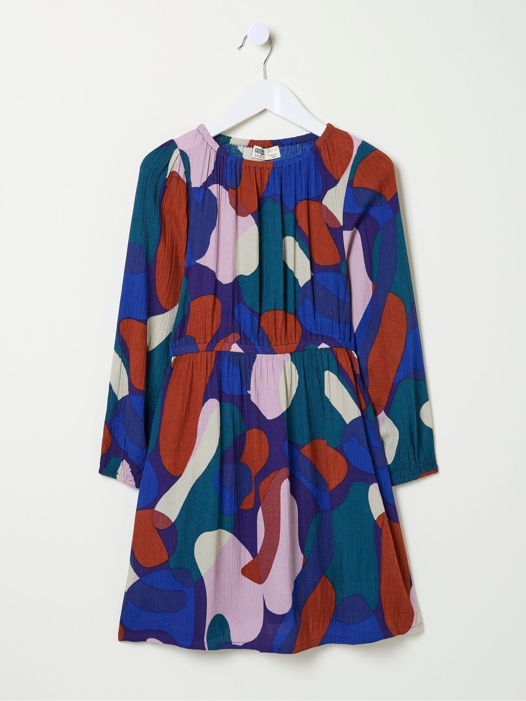 Sasha Blue Abstract Dress - Image 5 of 5