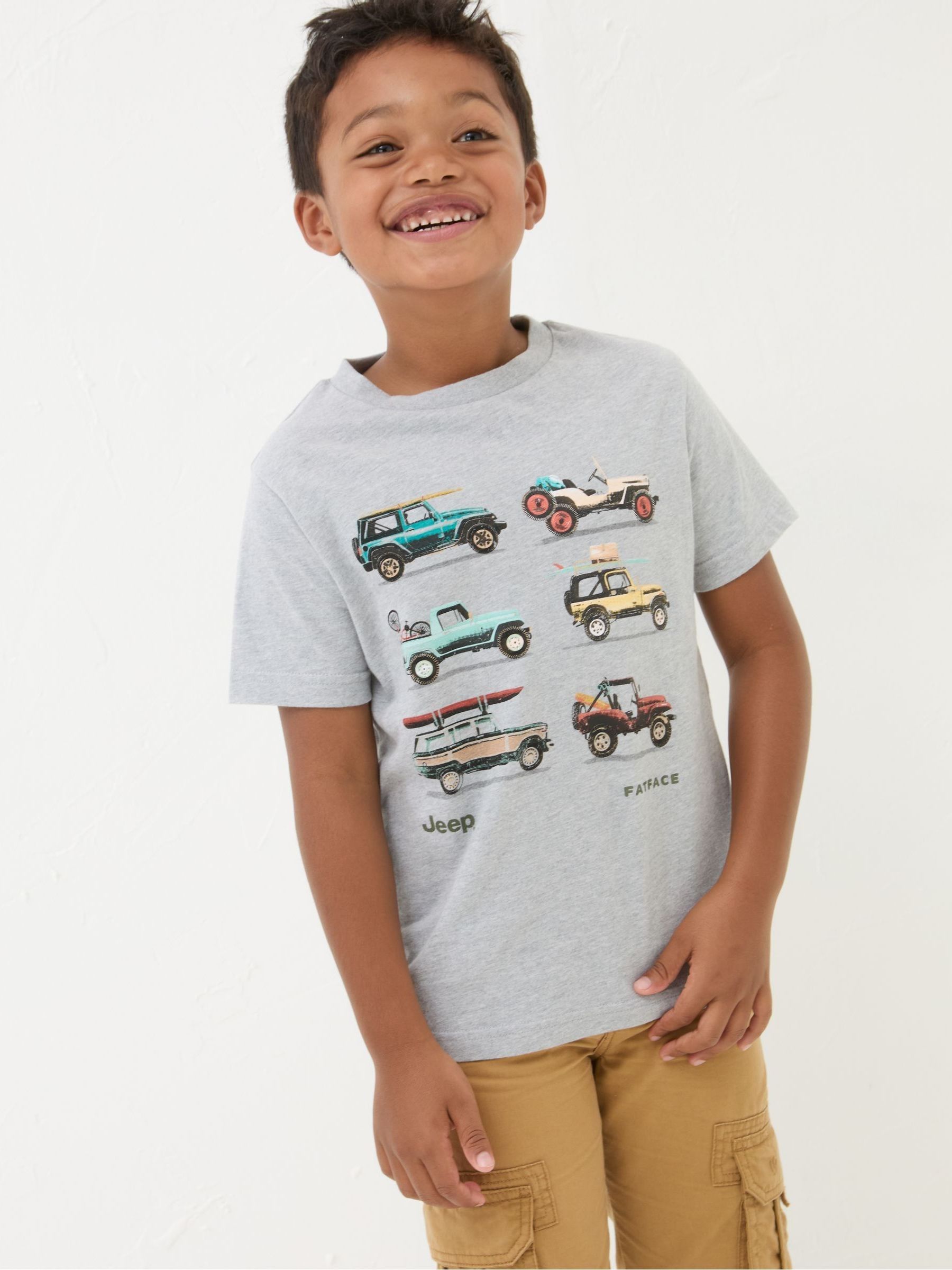 Jeep Grey Graphic T-Shirt - Image 1 of 4 Jeep Grey Graphic T-Shirt - Image 1 of 4