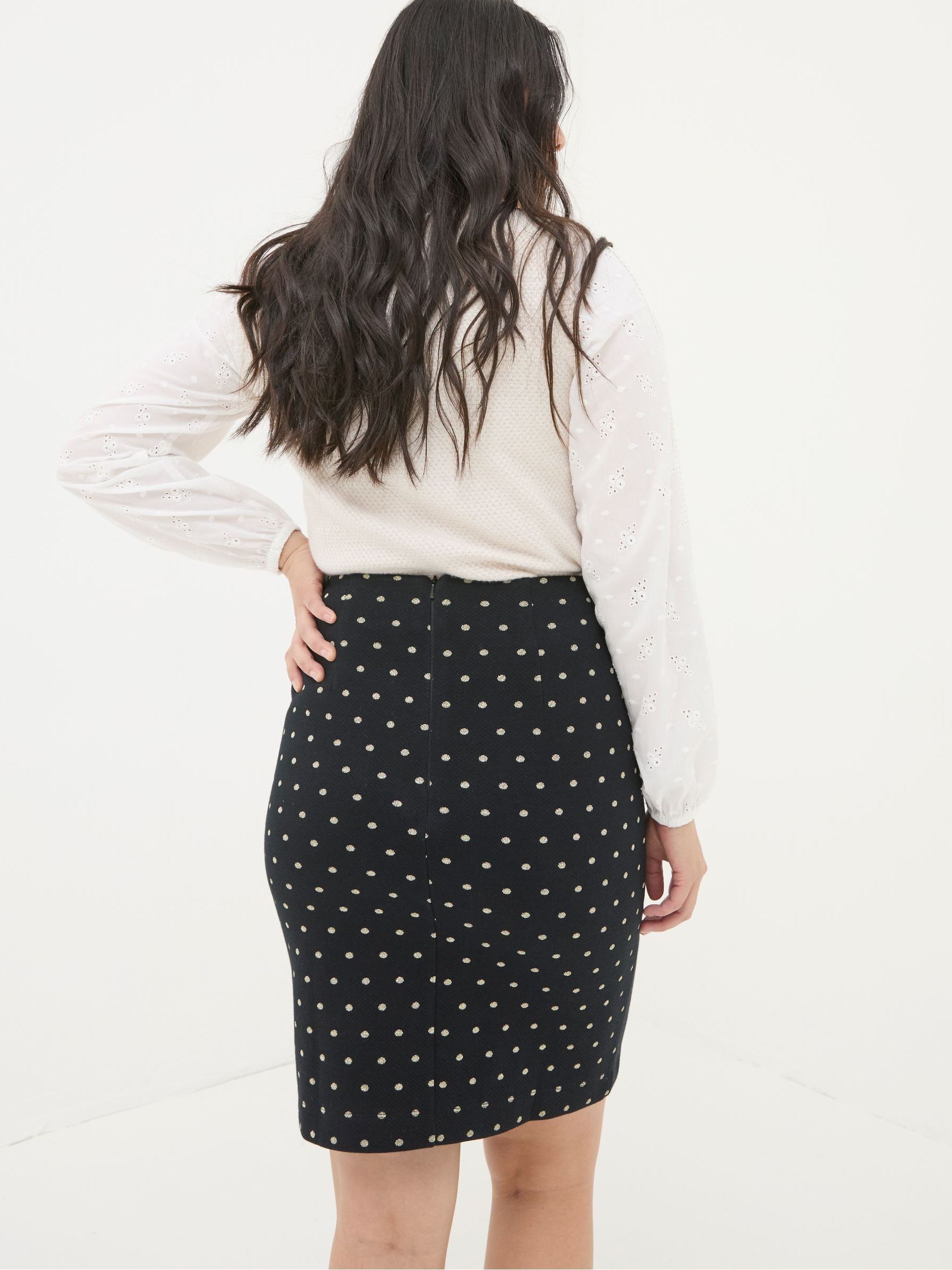 Jennie Black Metallic Spot Skirt - Image 2 of 5