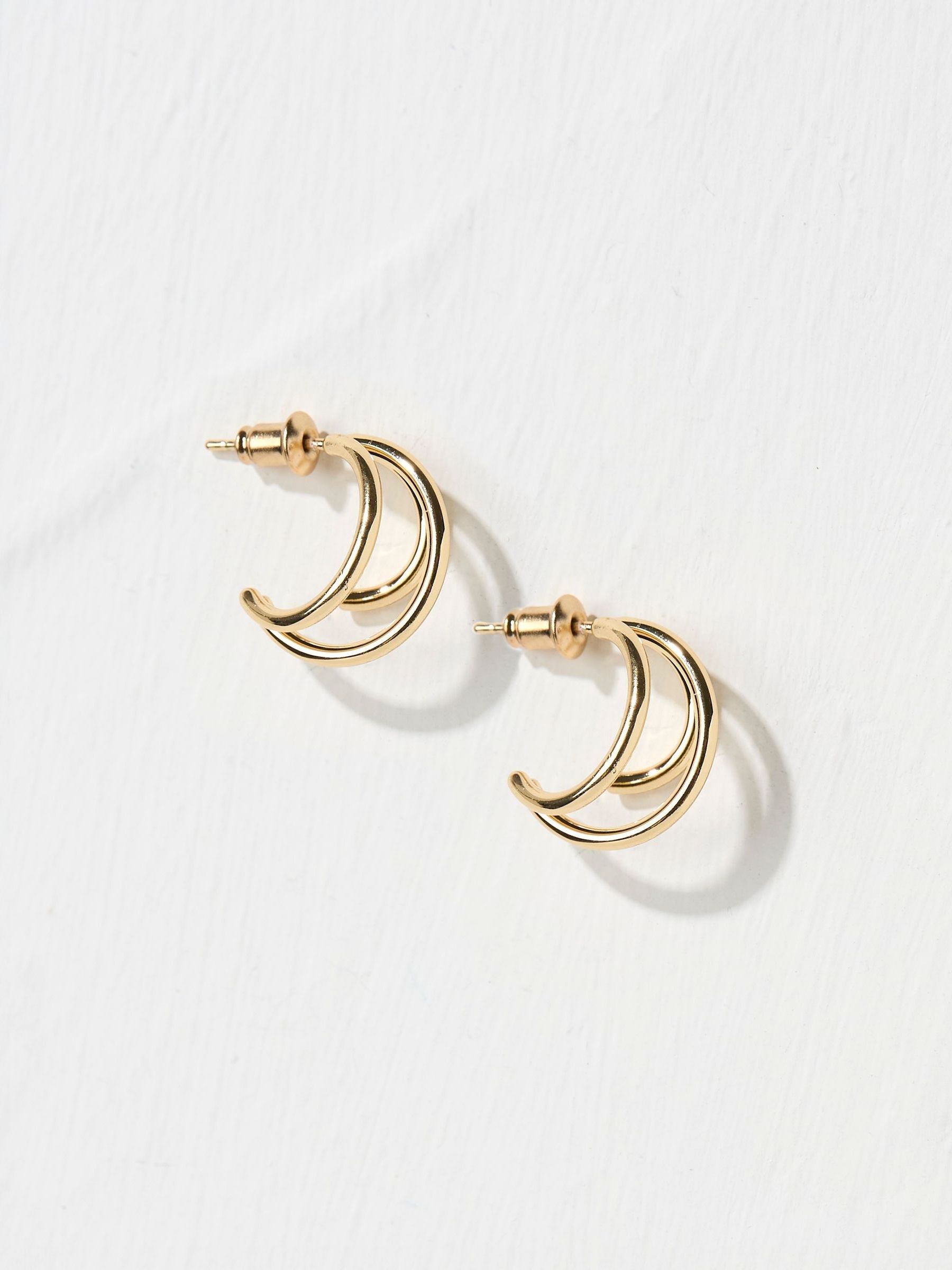 Gold Tone 3 Strand Earrings - Image 1 of 2