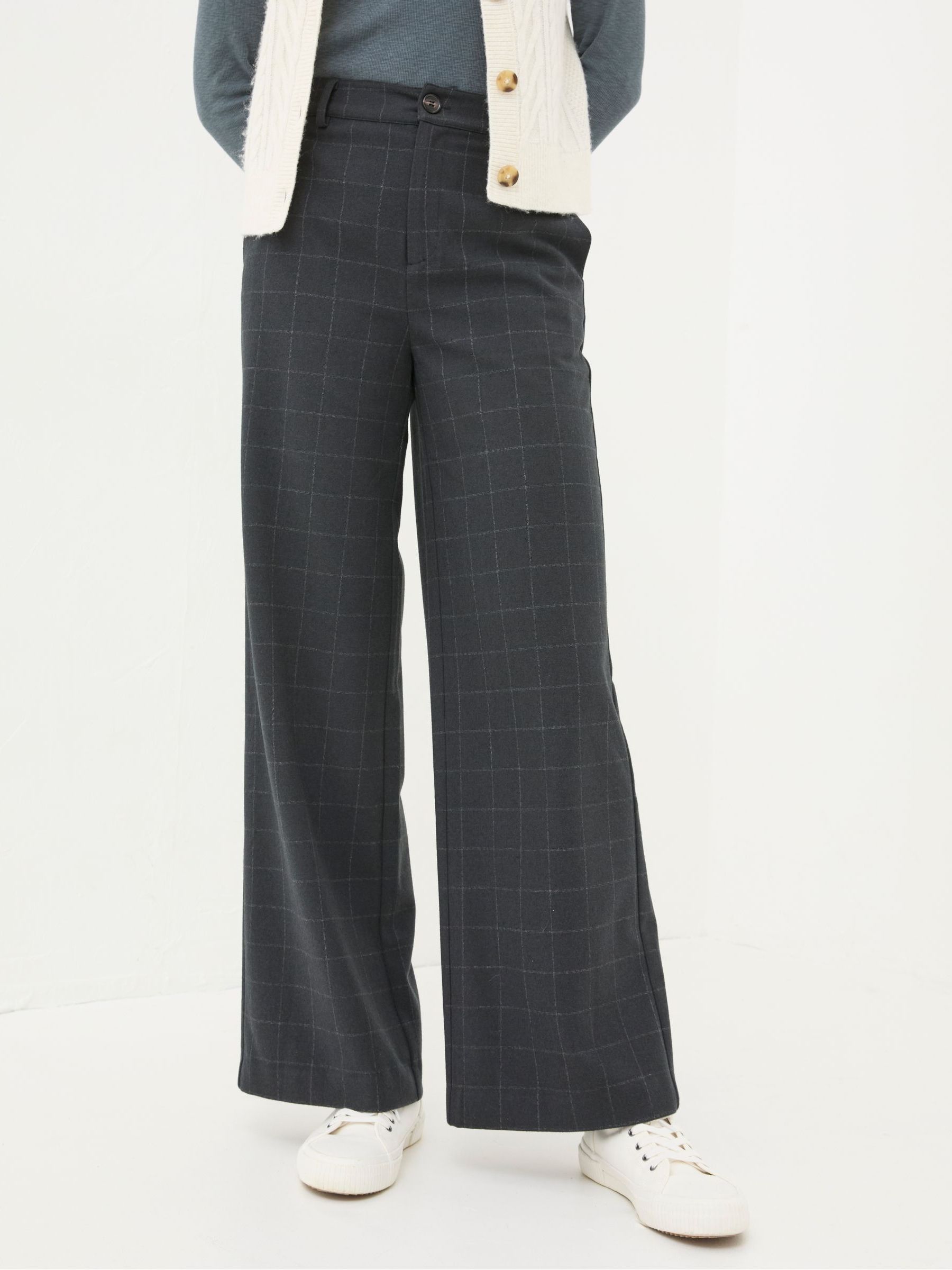 Presley Grey Herringbone Trousers - Image 1 of 6