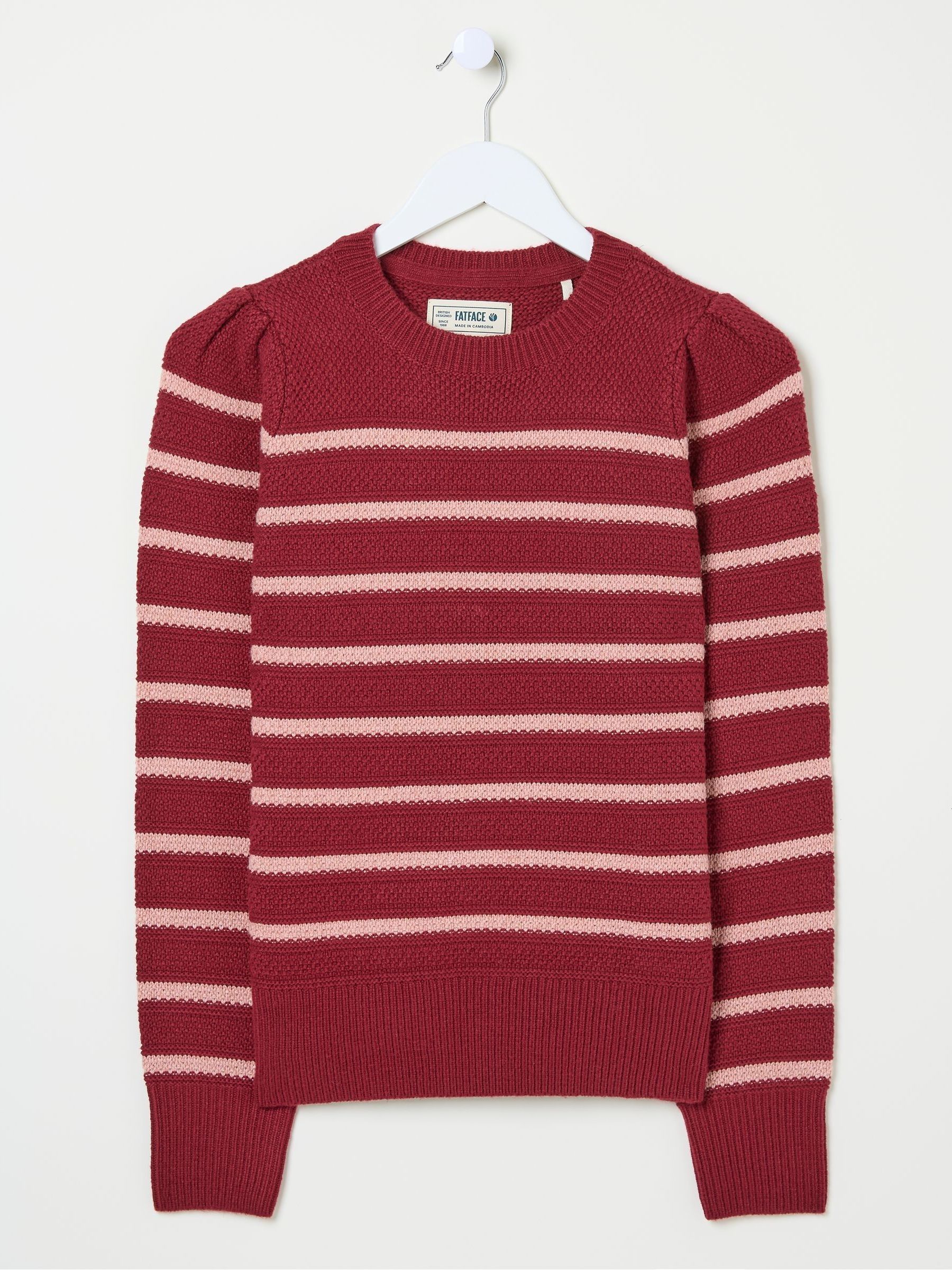 Eliana Dark Red Stripe Jumper - Image 5 of 5