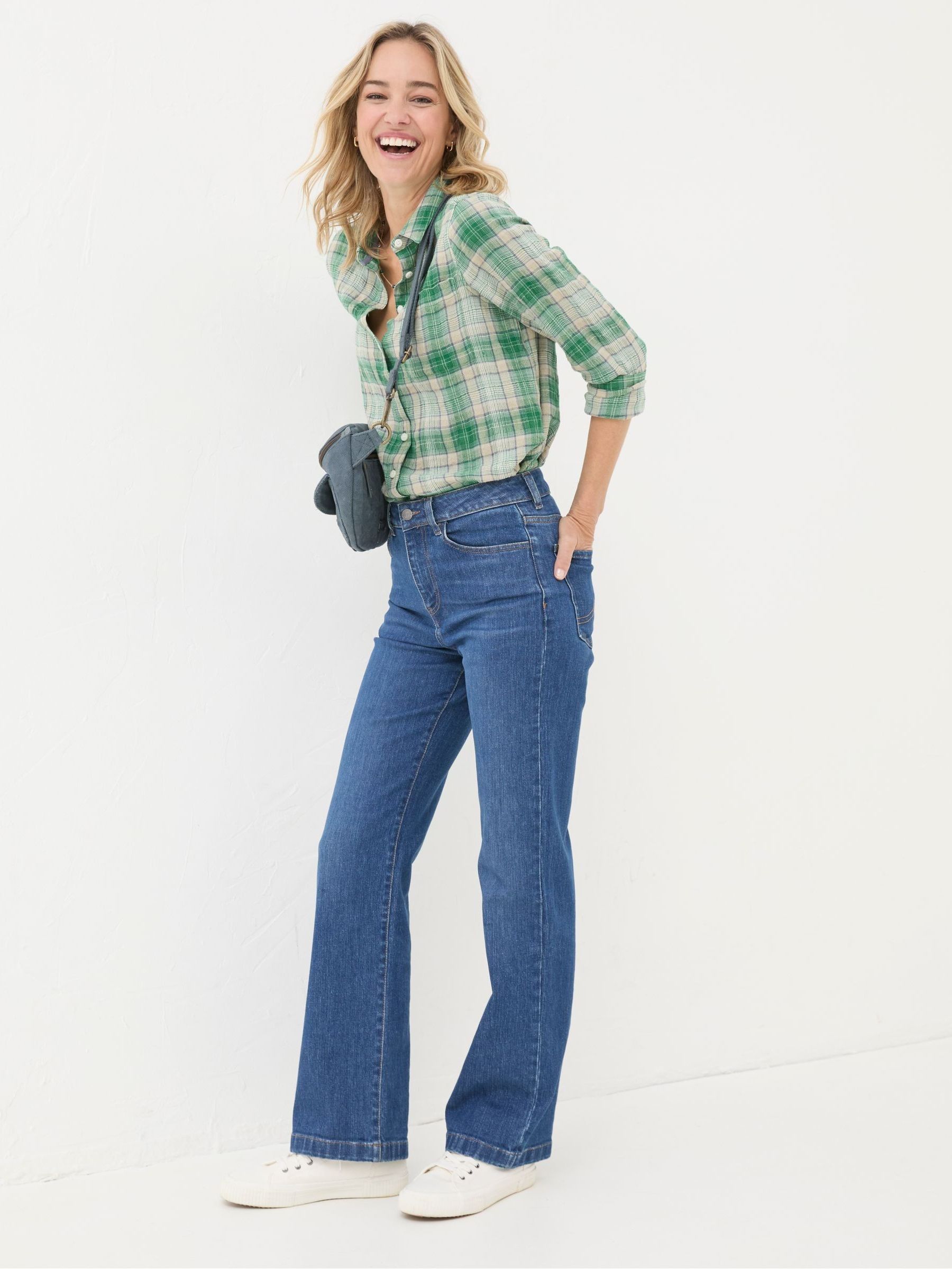 Olivia Green Waffle Check Shirt - Image 3 of 5