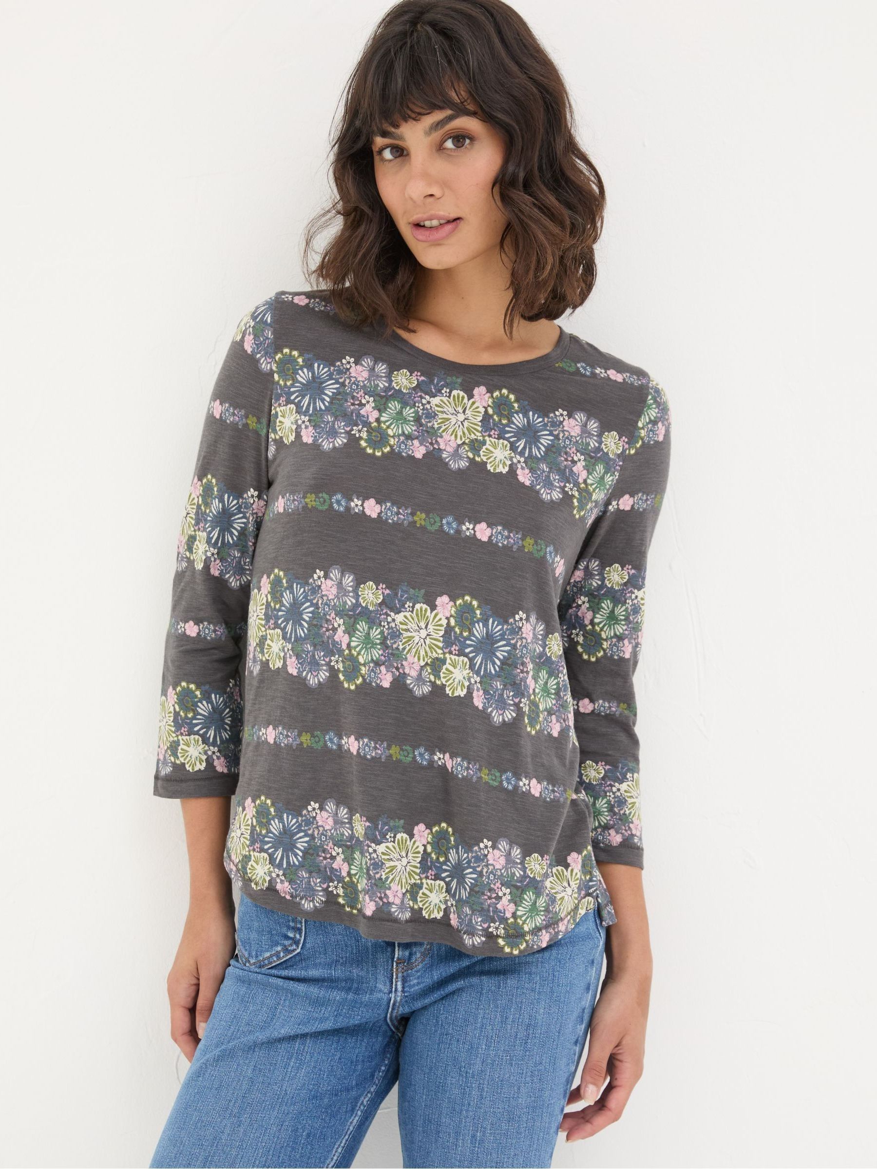 Natalie Black Floral Top - Image 1 of 5
