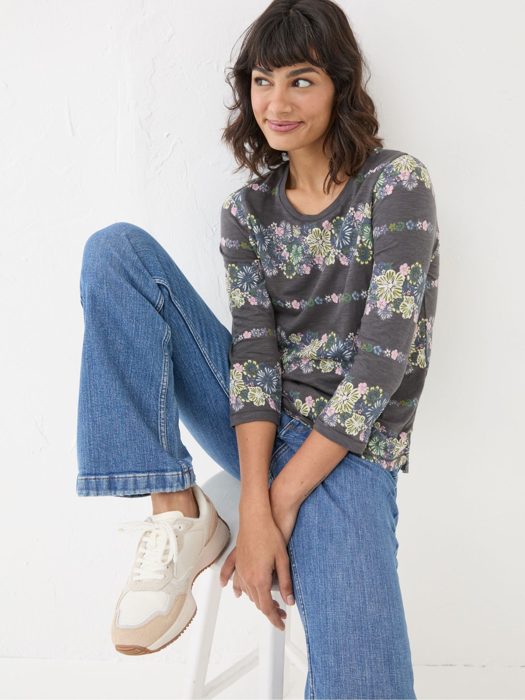 Natalie Black Floral Top - Image 3 of 5