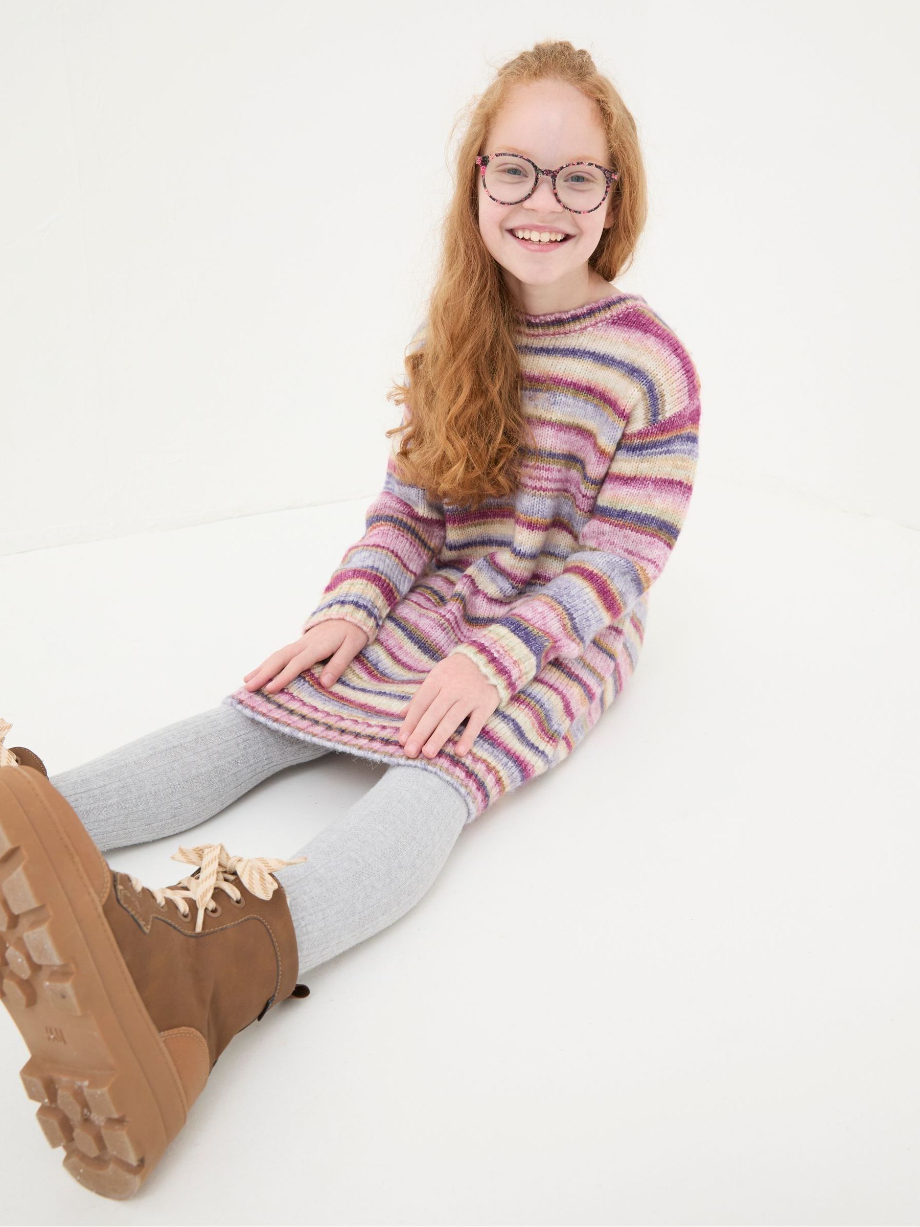 Cream Stripe Jumper Dress - Image 3 of 5