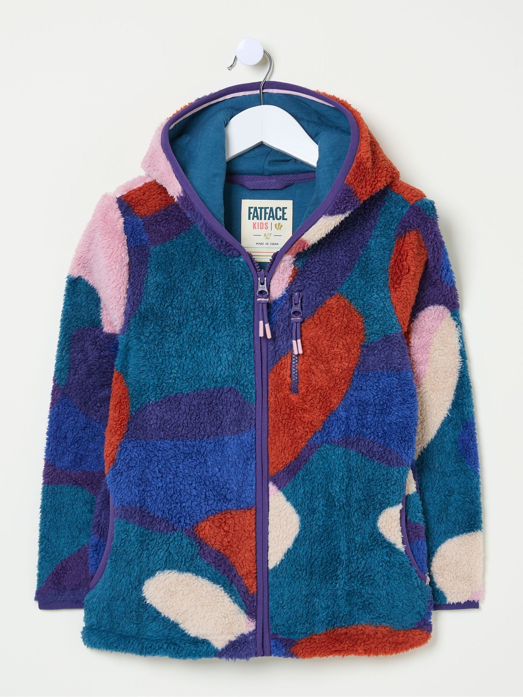 Purple Abstract Zip Through Fleece - Image 4 of 4