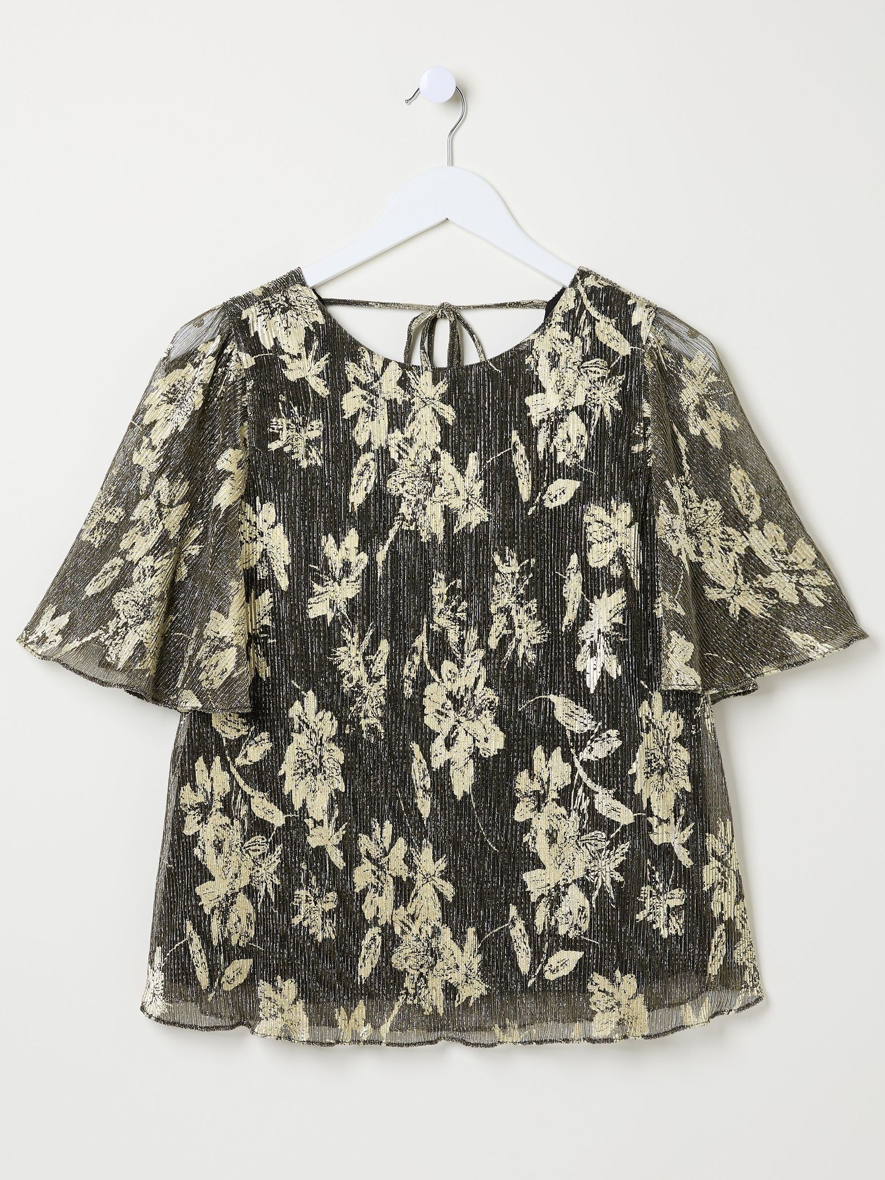 Alba Gold Foil Plisse Top - Image 6 of 6