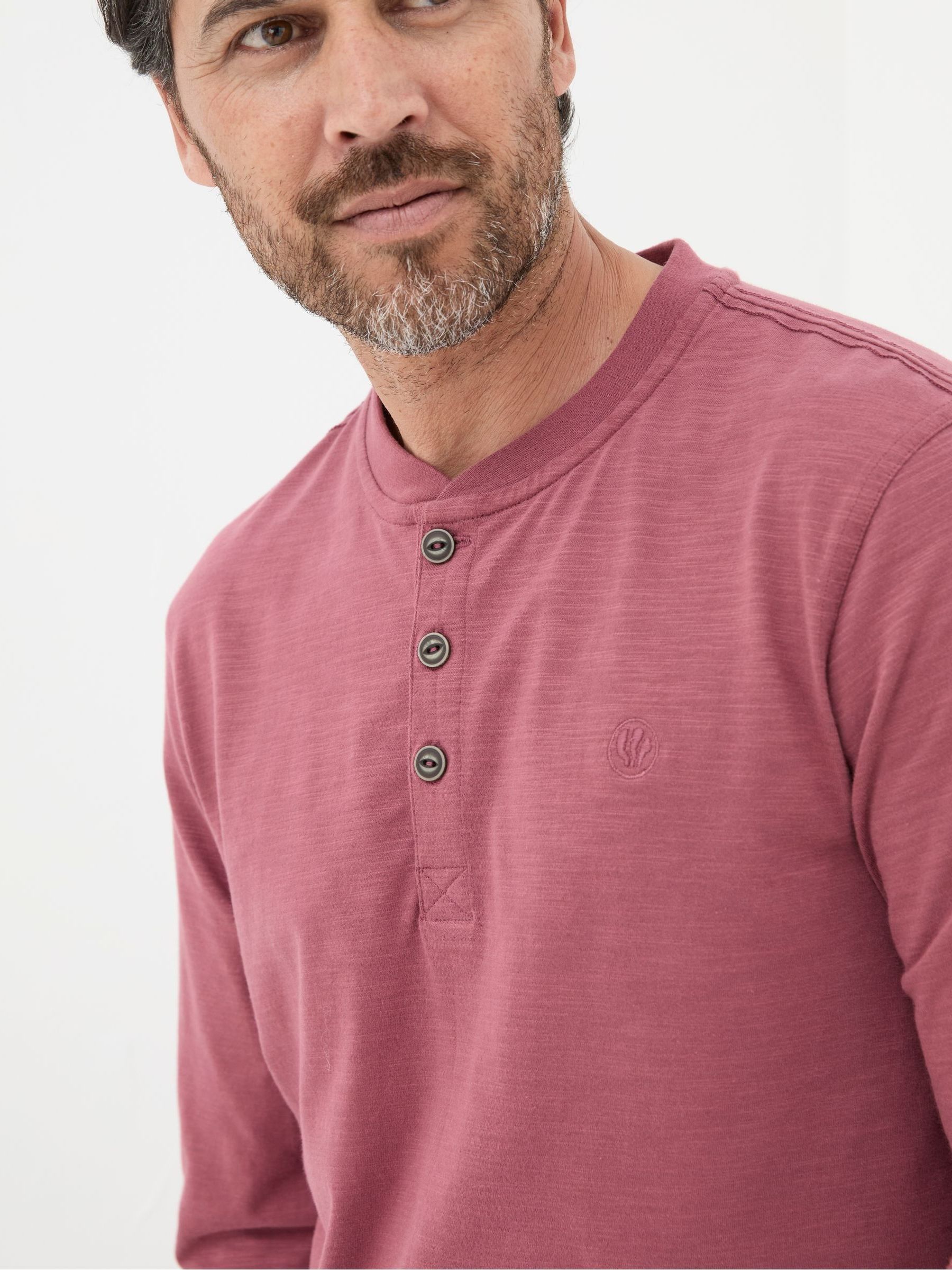 Pink Woodside Slub Henley - Image 4 of 4