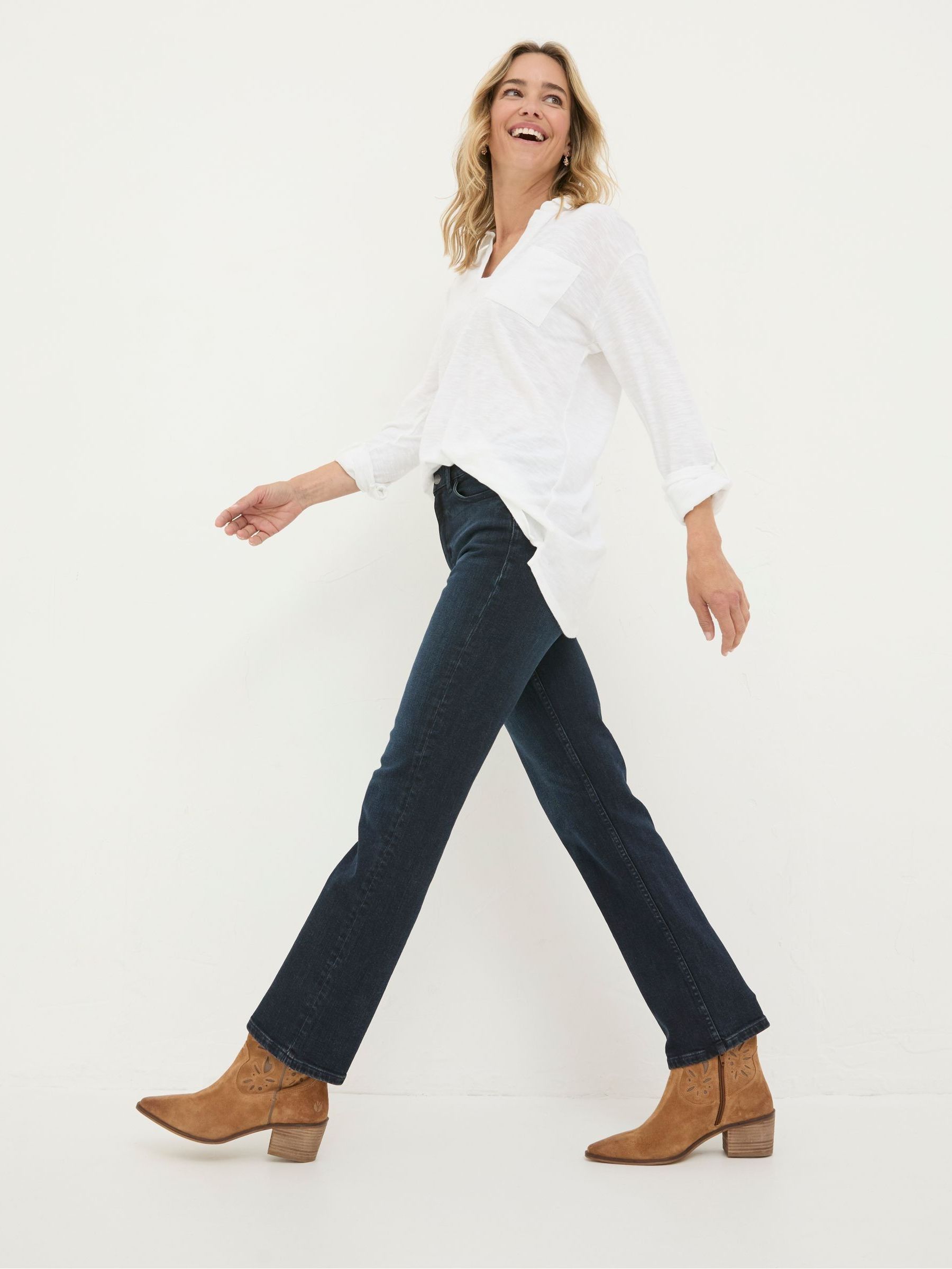 Carmel Denim Dark Blue Comfort Straight Jeans - Image 4 of 6