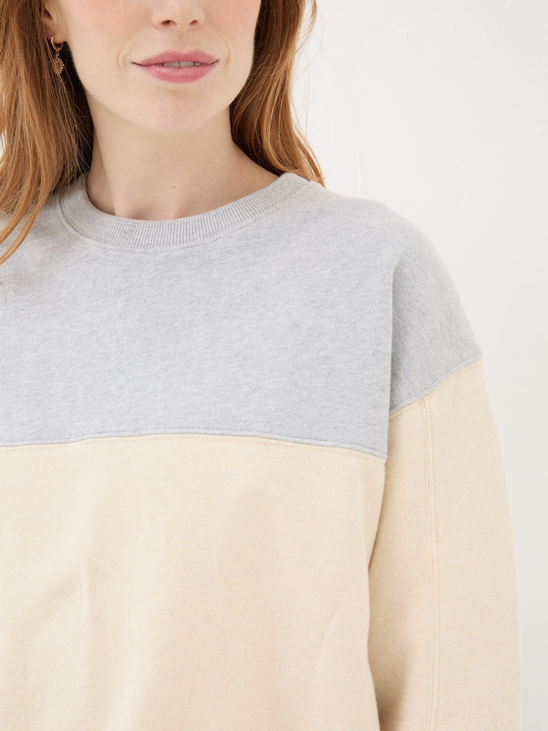 Georgia Natural Colourblock Crew Neck Sweatshirt - Image 4 of 5