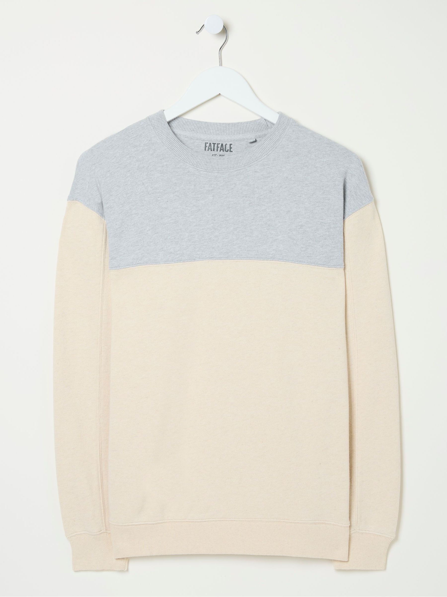 Georgia Natural Colourblock Crew Neck Sweatshirt - Image 5 of 5