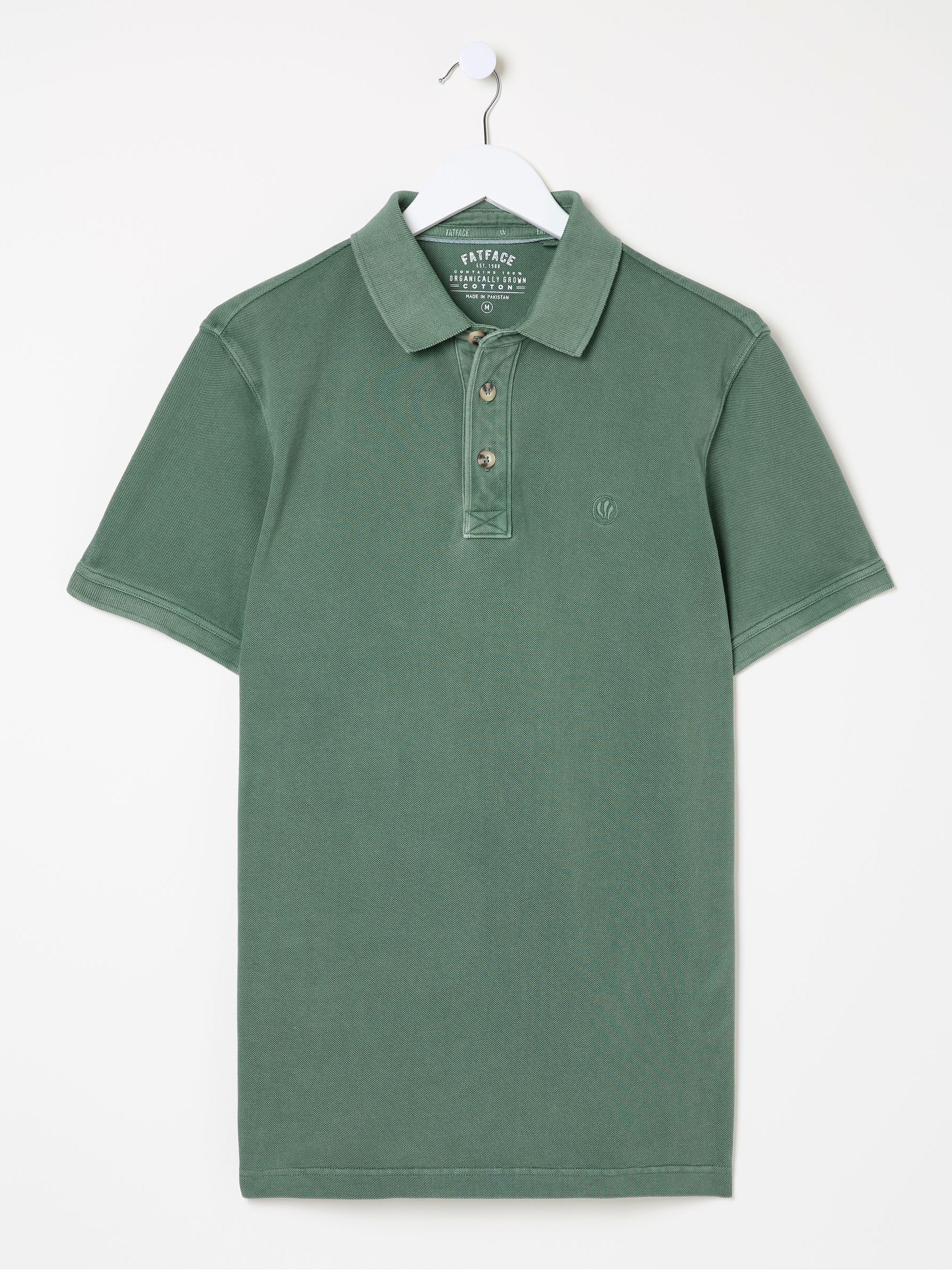 Green Pique Polo Shirt - Image 3 of 4