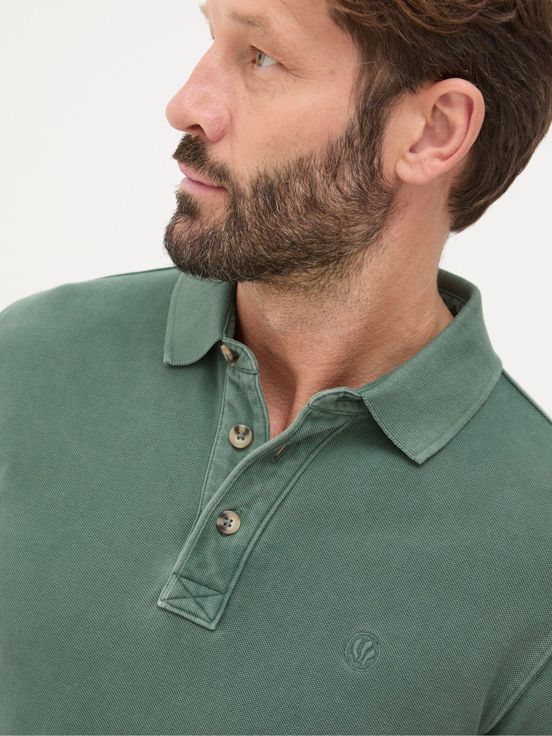 Green Pique Polo Shirt - Image 4 of 4