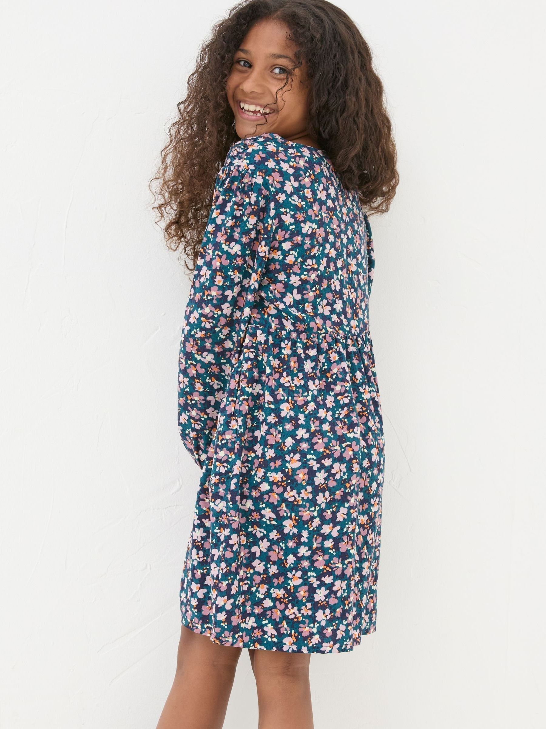 Rhea Blue Floral Dress - Image 2 of 4