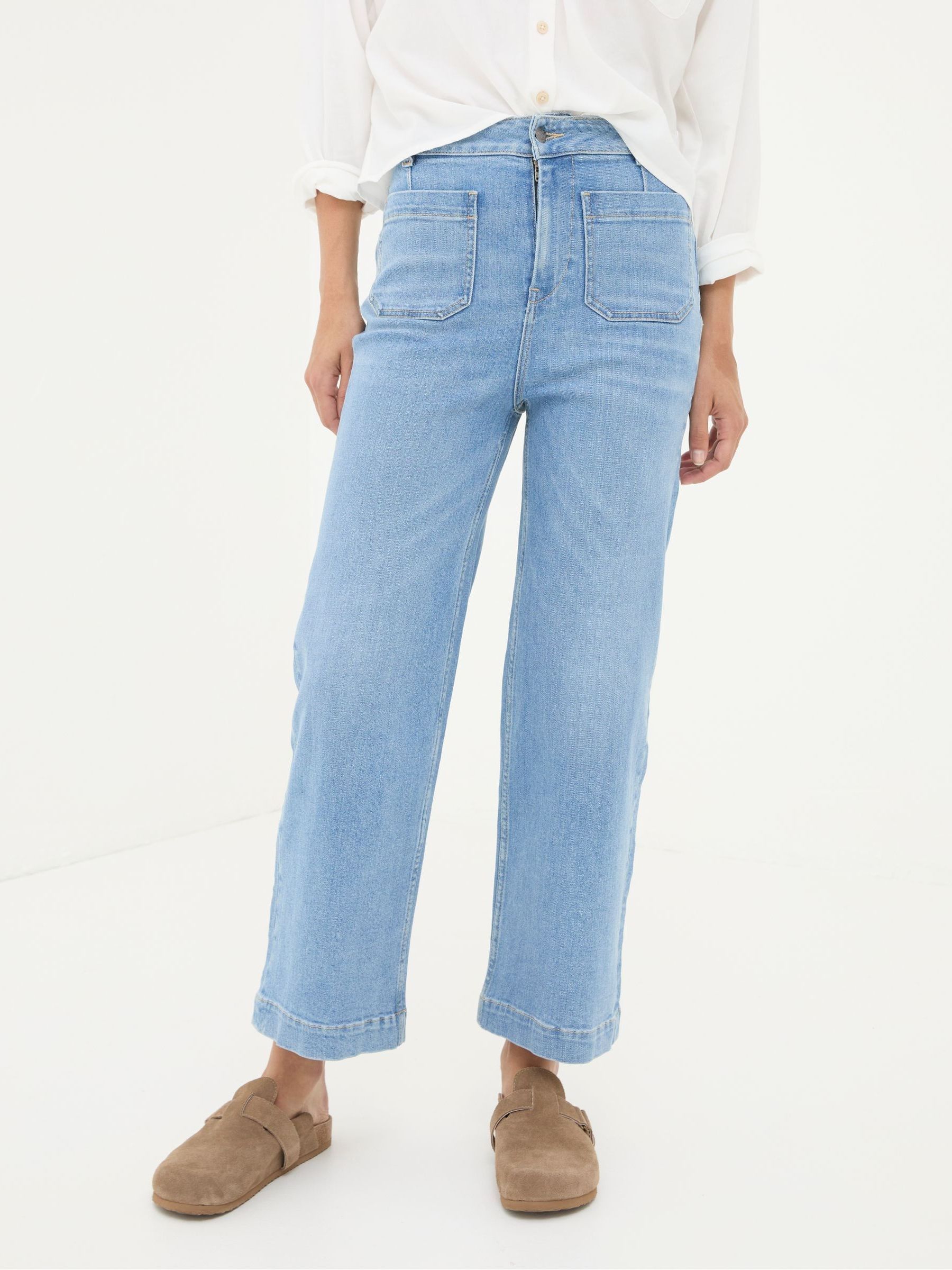 Keswick Light Vintage Blue Wide Leg Crop Jeans - Image 3 of 7