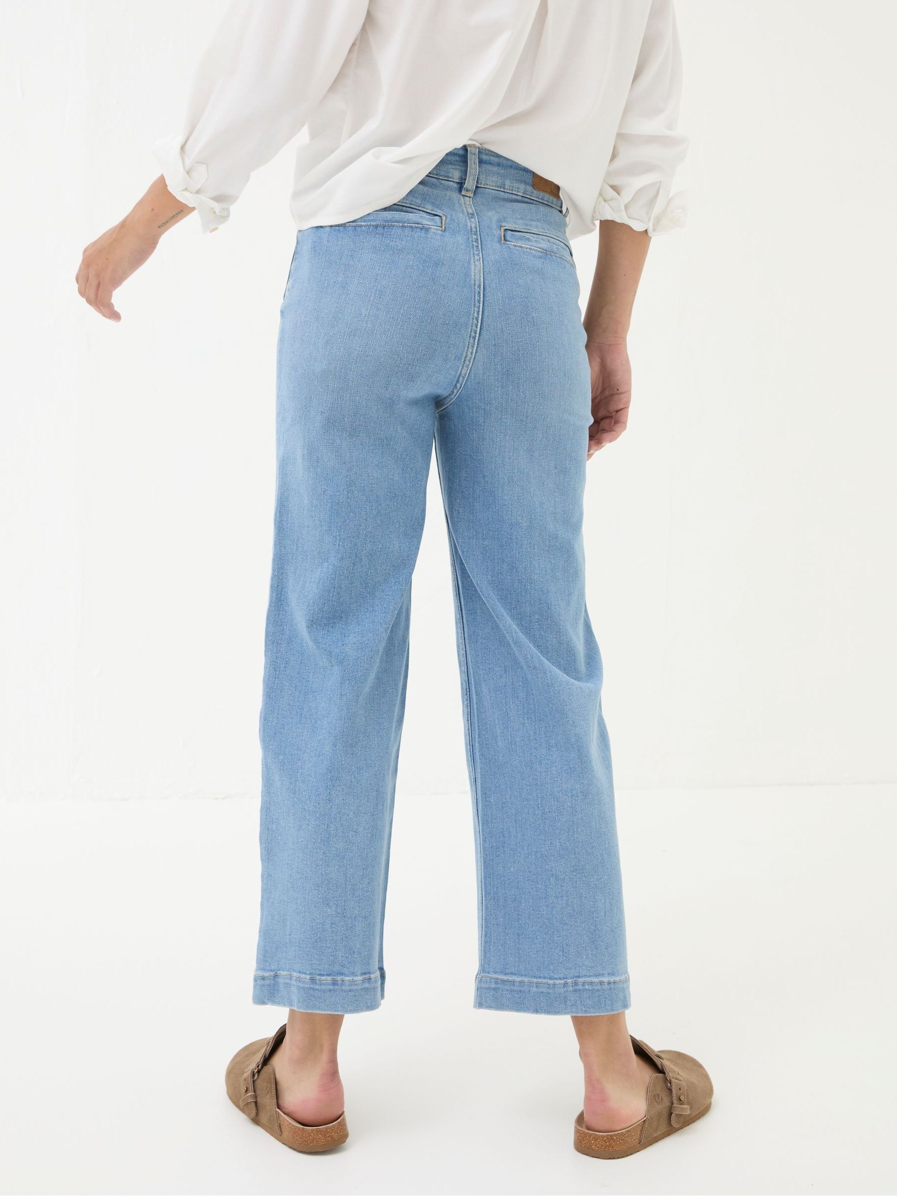 Keswick Light Vintage Blue Wide Leg Crop Jeans - Image 4 of 7