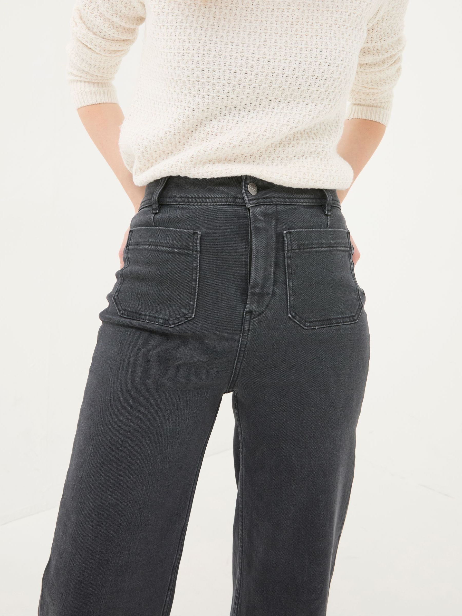 Keswick Grey Wide Leg Crop Jeans - Image 5 of 6
