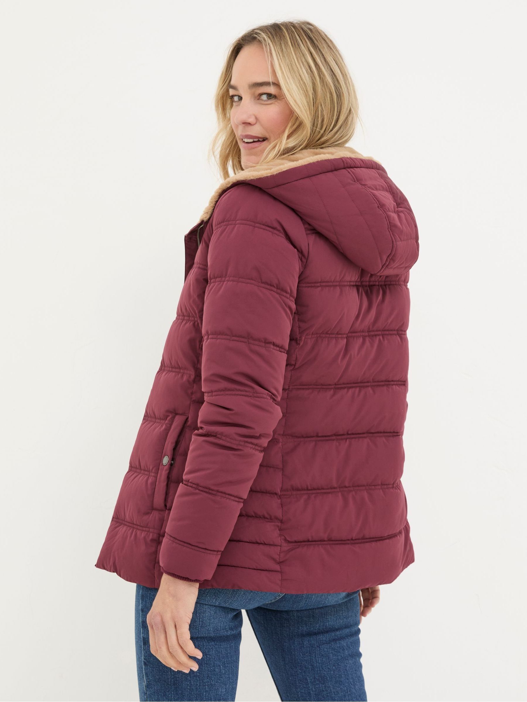 Lara Red Puffer Coat - Image 2 of 6