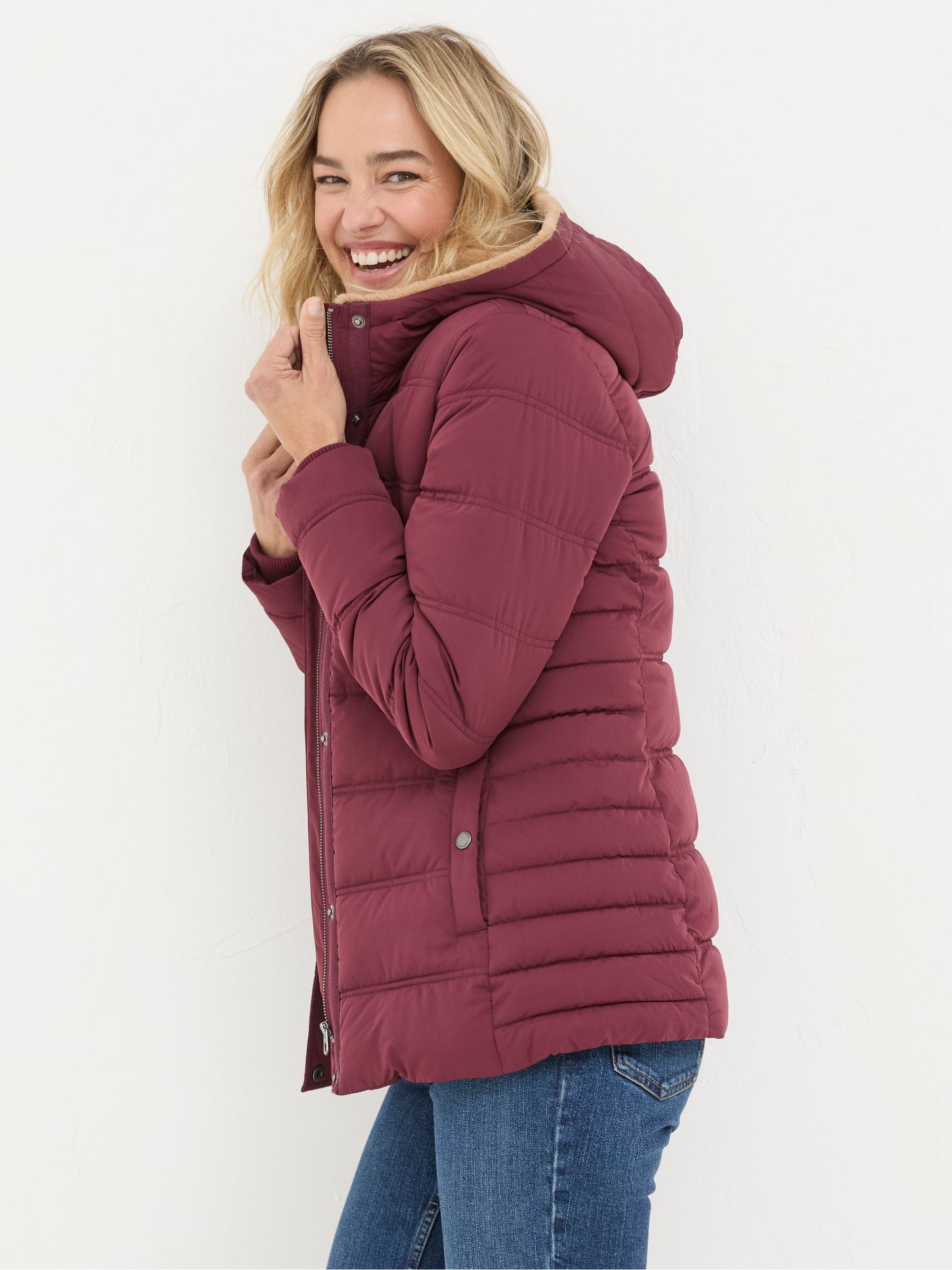 Lara Red Puffer Coat - Image 5 of 6