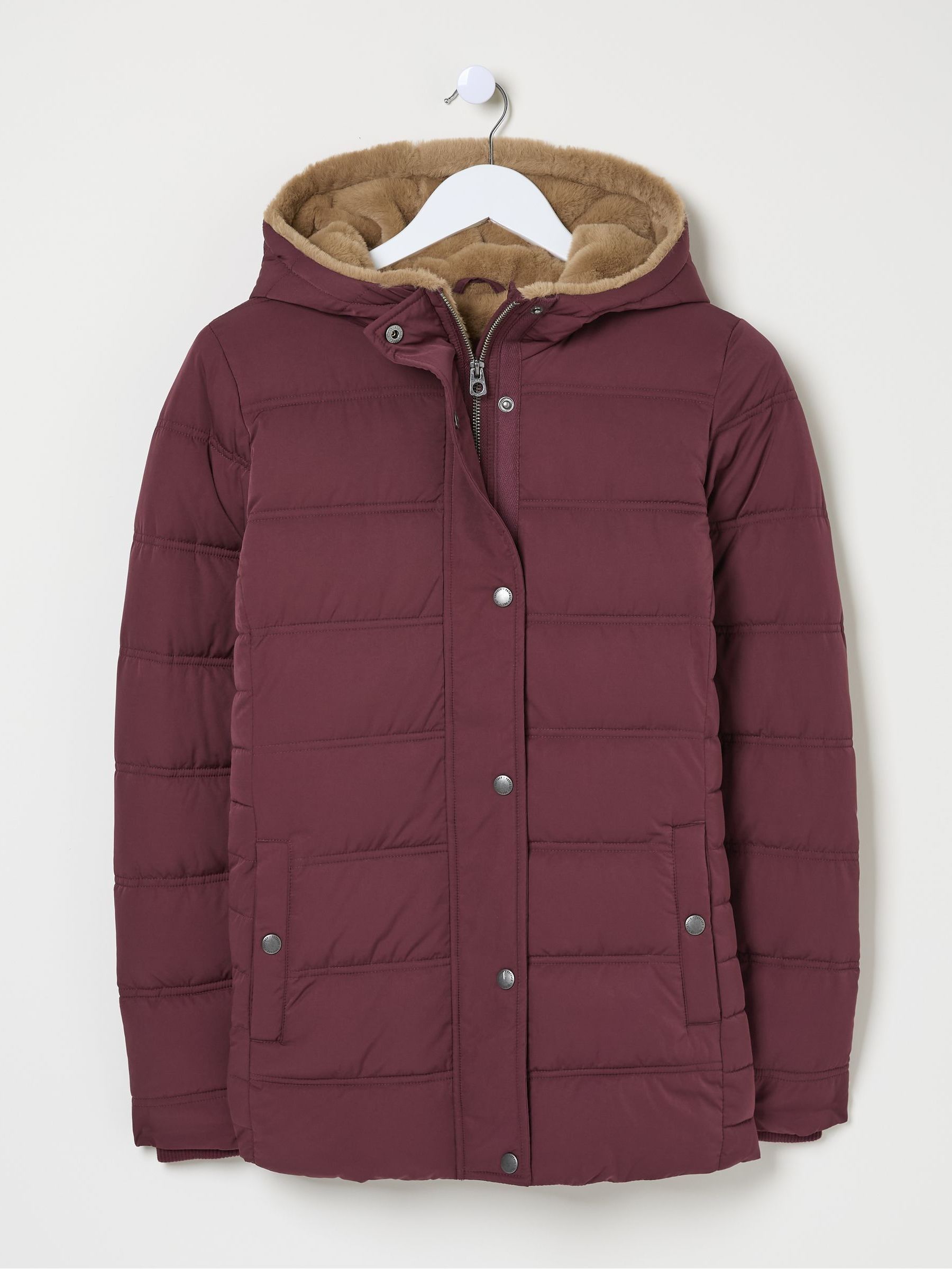 Lara Red Puffer Coat - Image 6 of 6