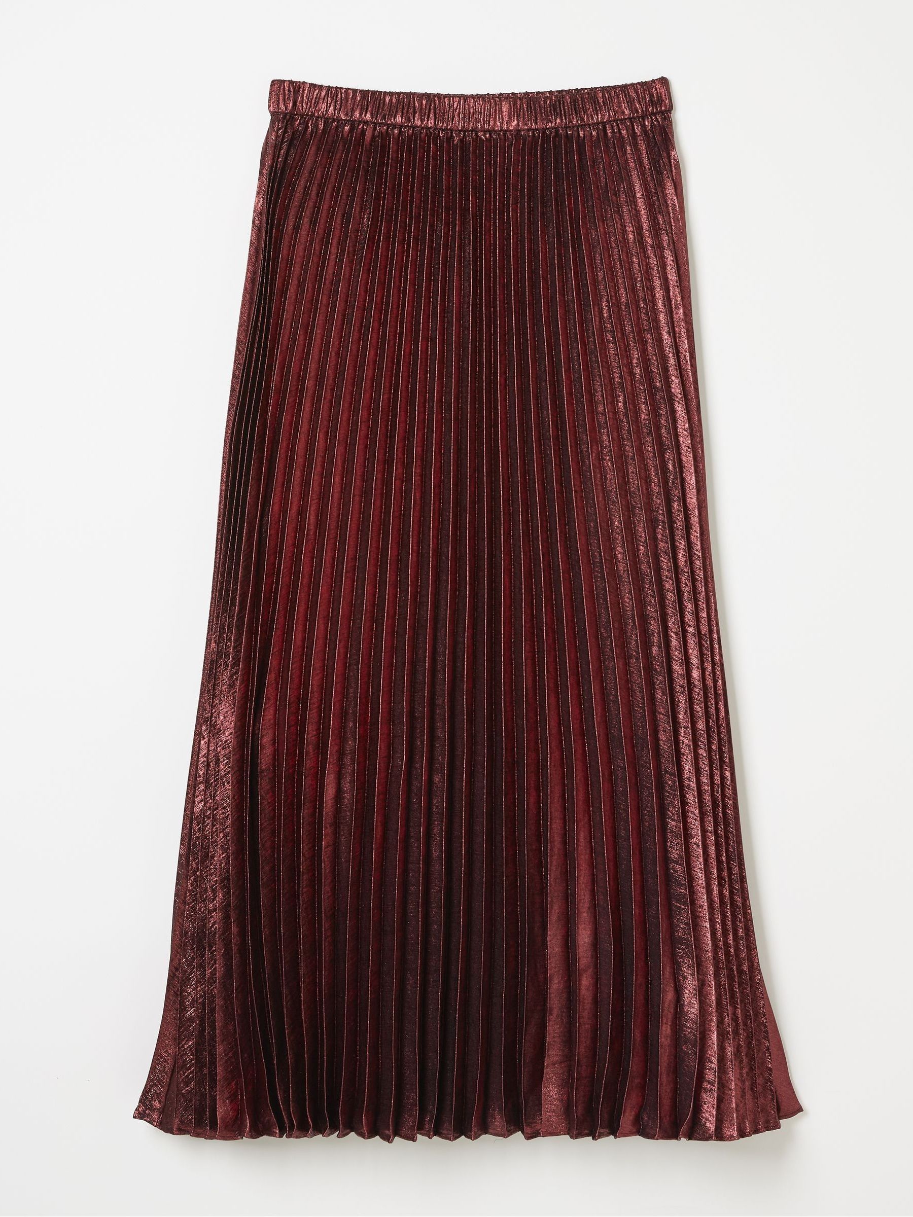 Gaia Dark Red Pleated Skirt - Image 6 of 6