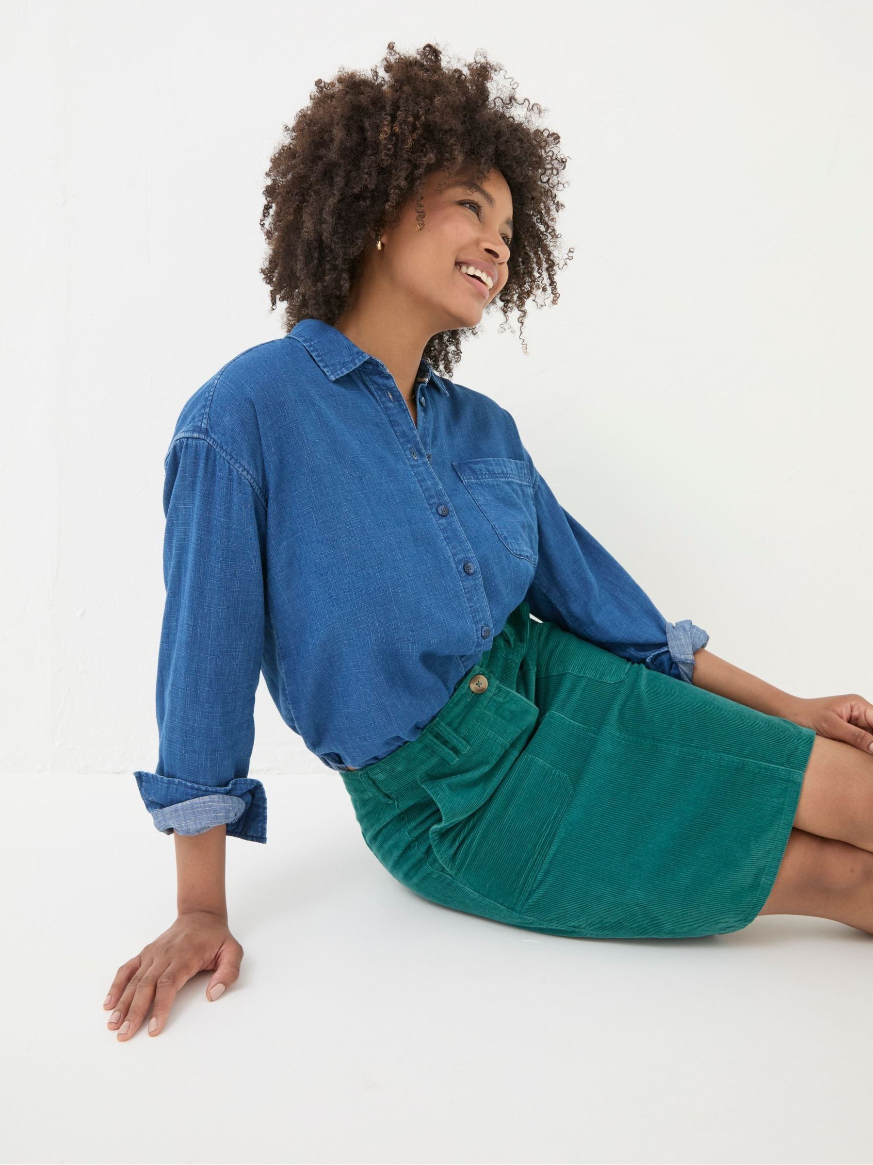 Chesil Green Cord Skirt - Image 4 of 5