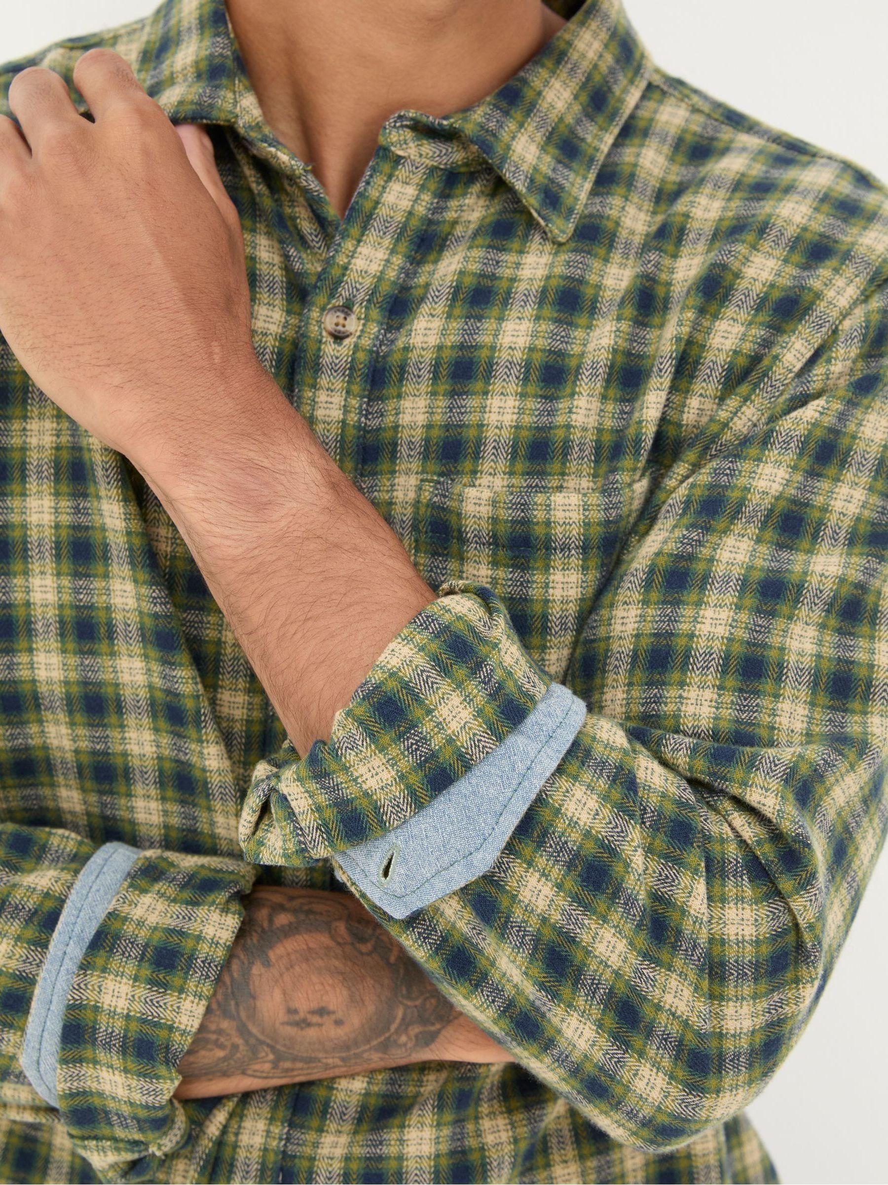 Green Long Sleeve Read Check Shirt - Image 4 of 5