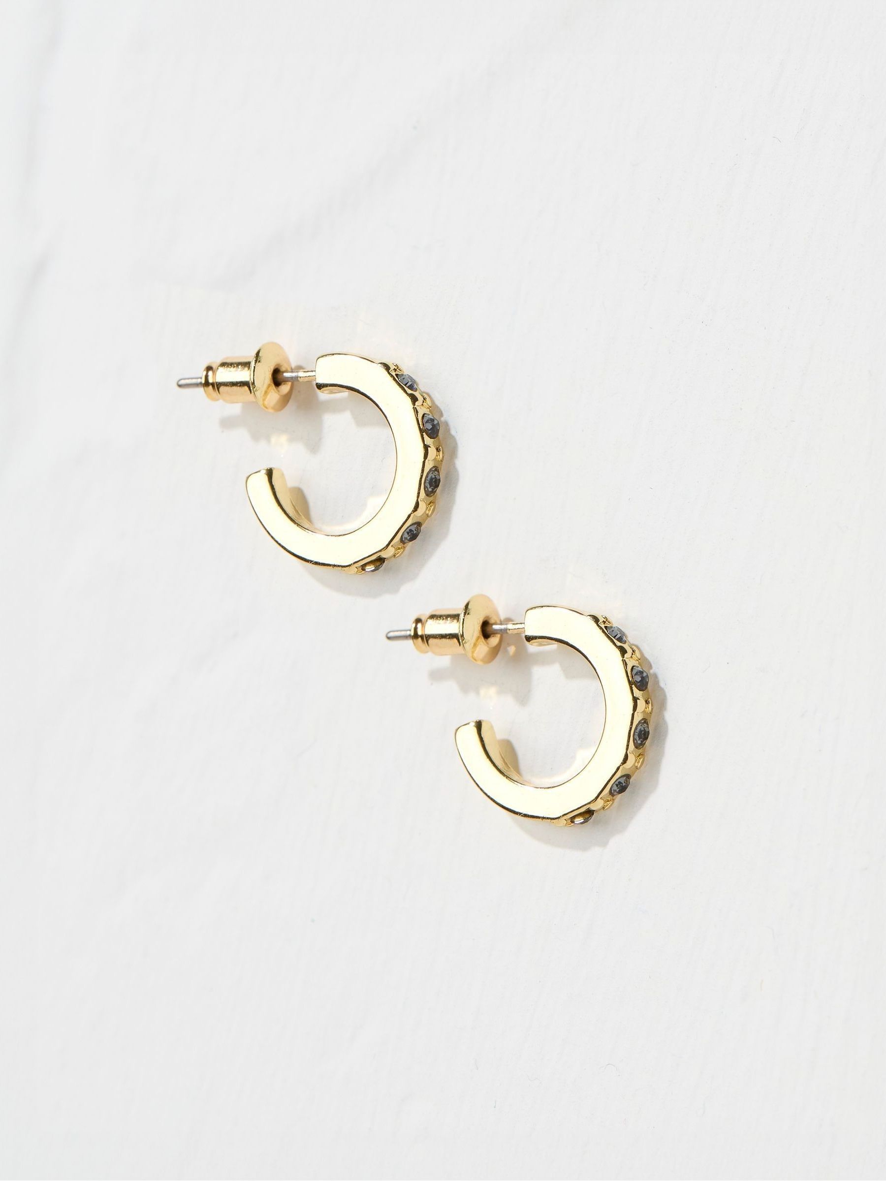 Gem Blue Huggy Hoops Earrings - Image 1 of 2