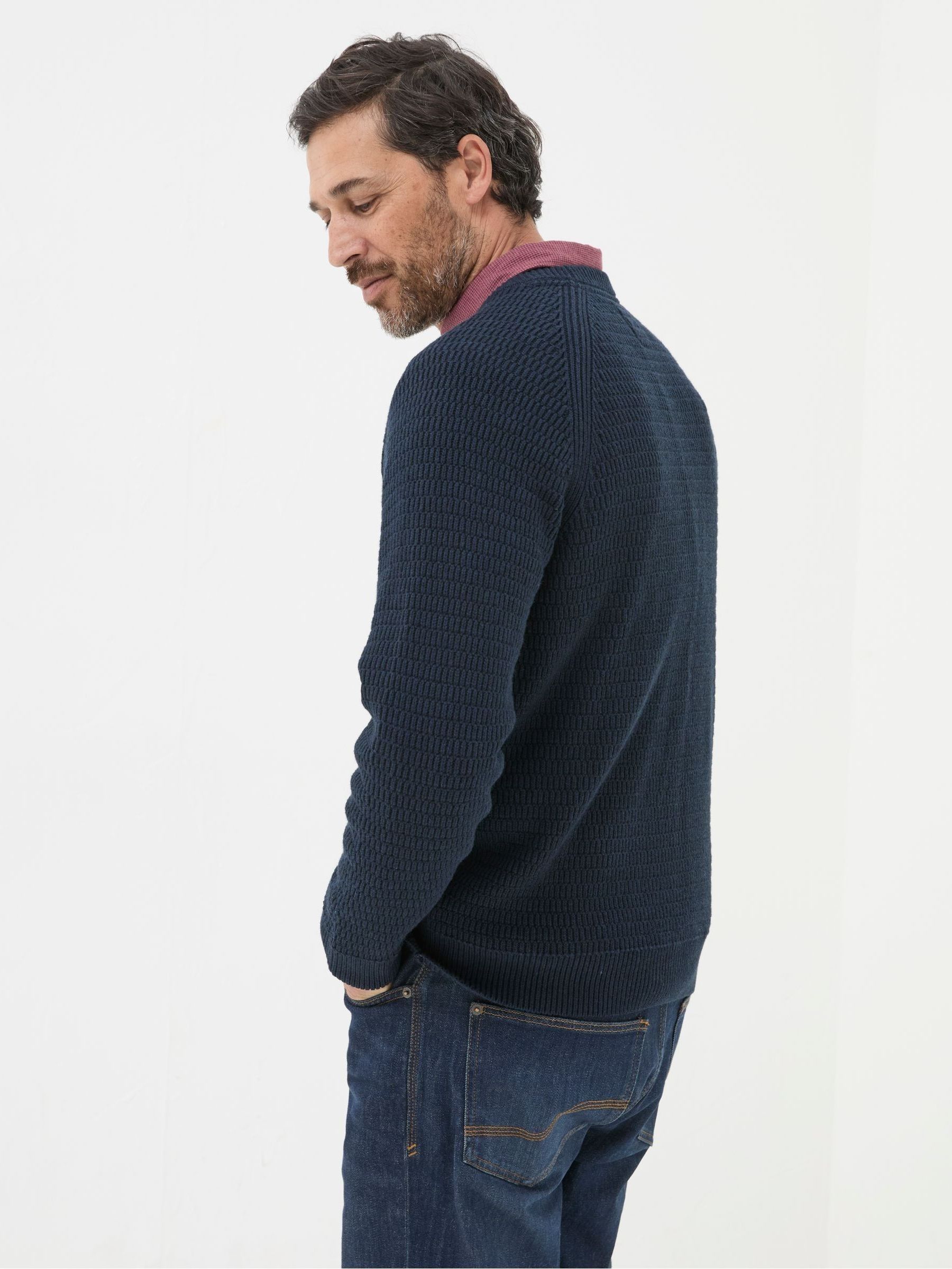 Pembrey Blue Crew Neck Jumper - Image 2 of 5