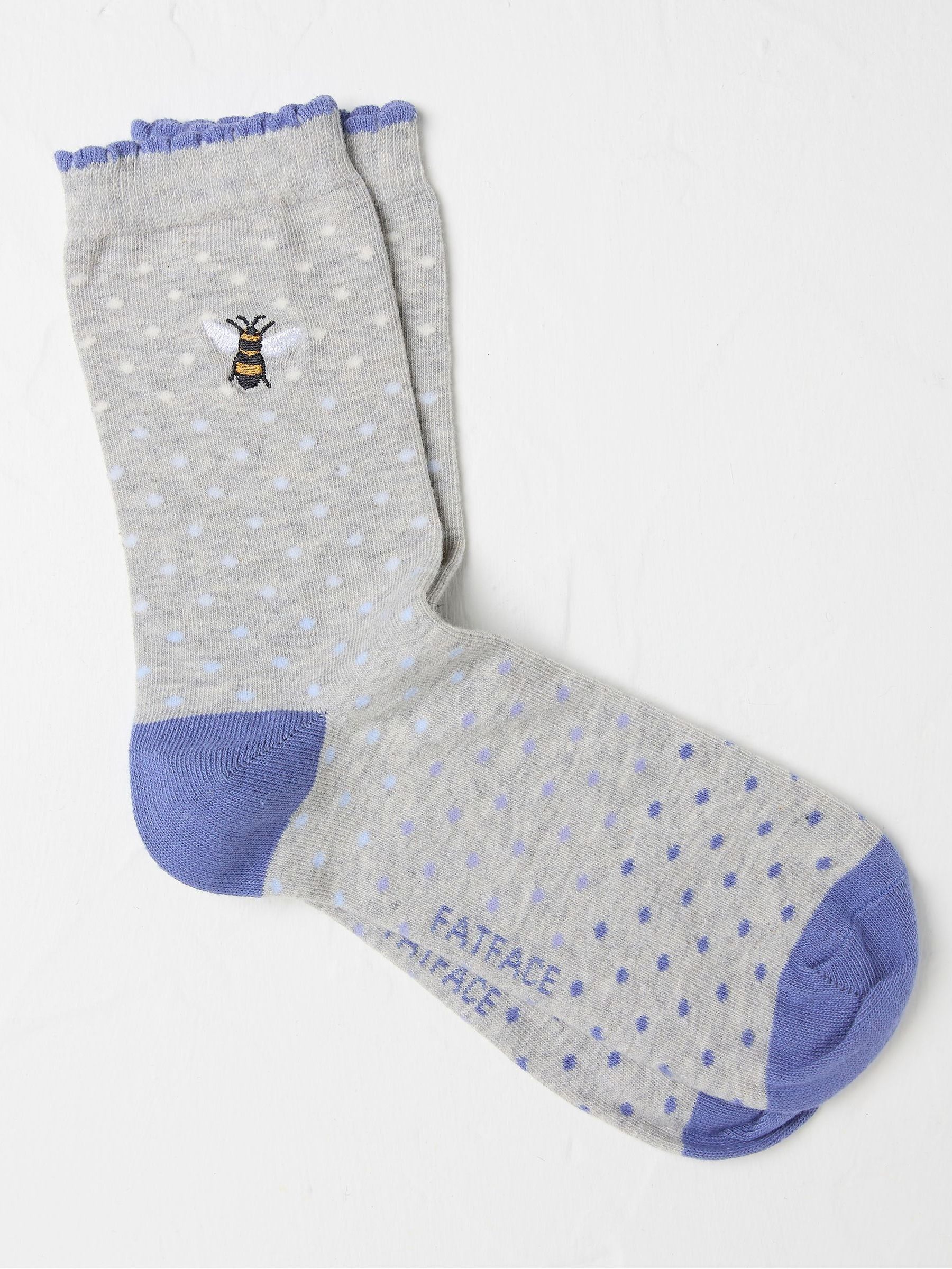 Grey Bee Womens Socks 1 Pack (size 4-7) - Image 1 of 2 Grey Bee Womens Socks 1 Pack (size 4-7) - Image 1 of 2