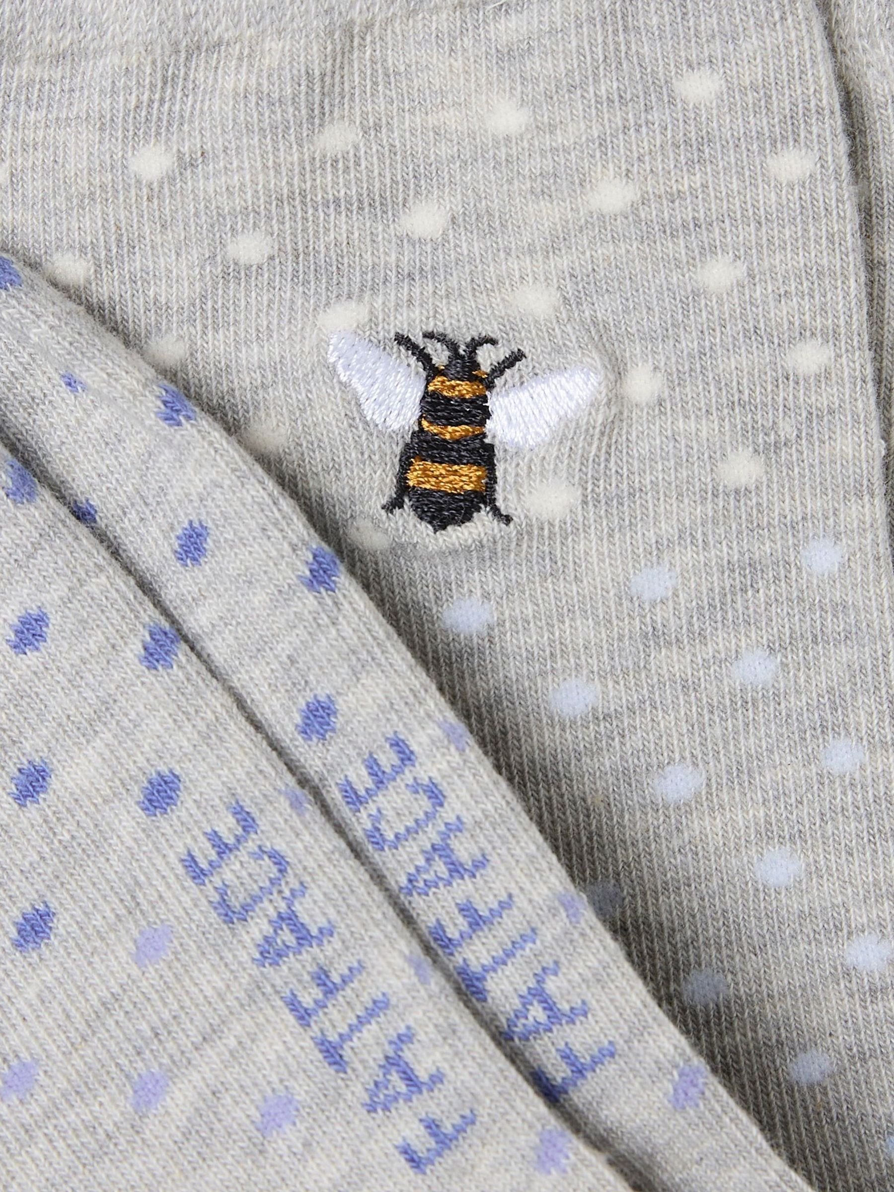 Grey Bee Womens Socks 1 Pack (size 4-7) - Image 2 of 2 Grey Bee Womens Socks 1 Pack (size 4-7) - Image 2 of 2